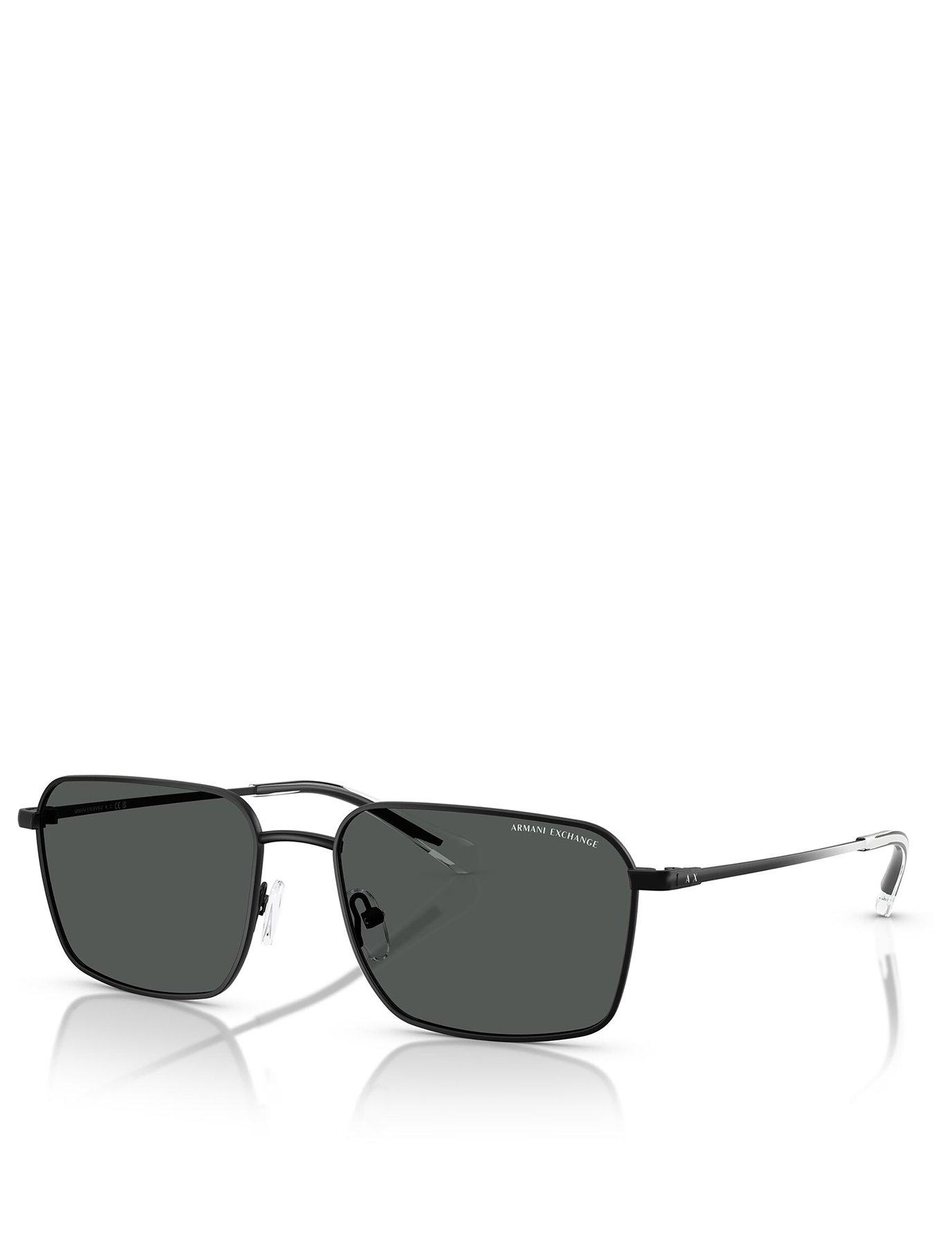  image of armani-exchange-0ax2053s-rectangle-sunglasses-black