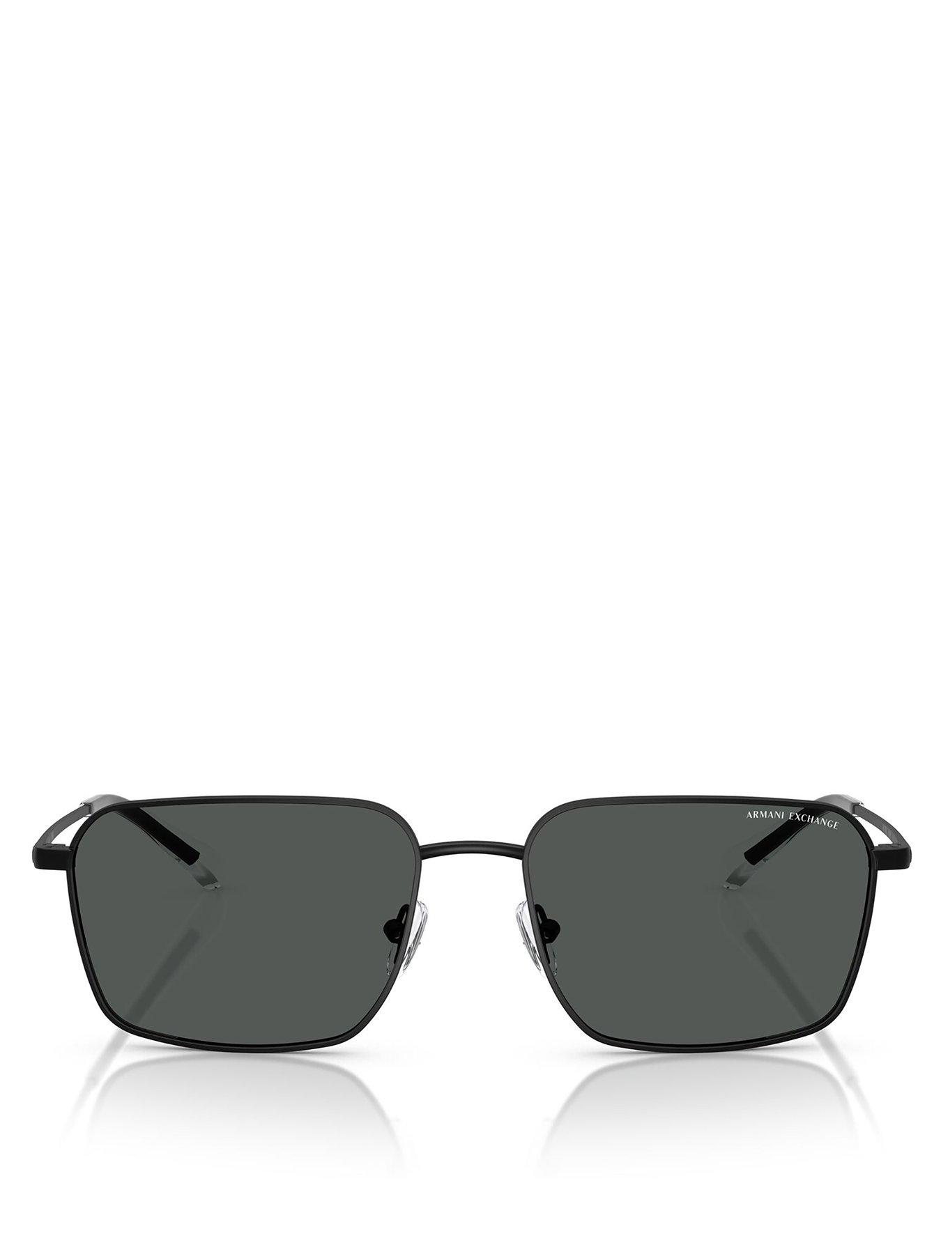  image of armani-exchange-0ax2053s-rectangle-sunglasses-black