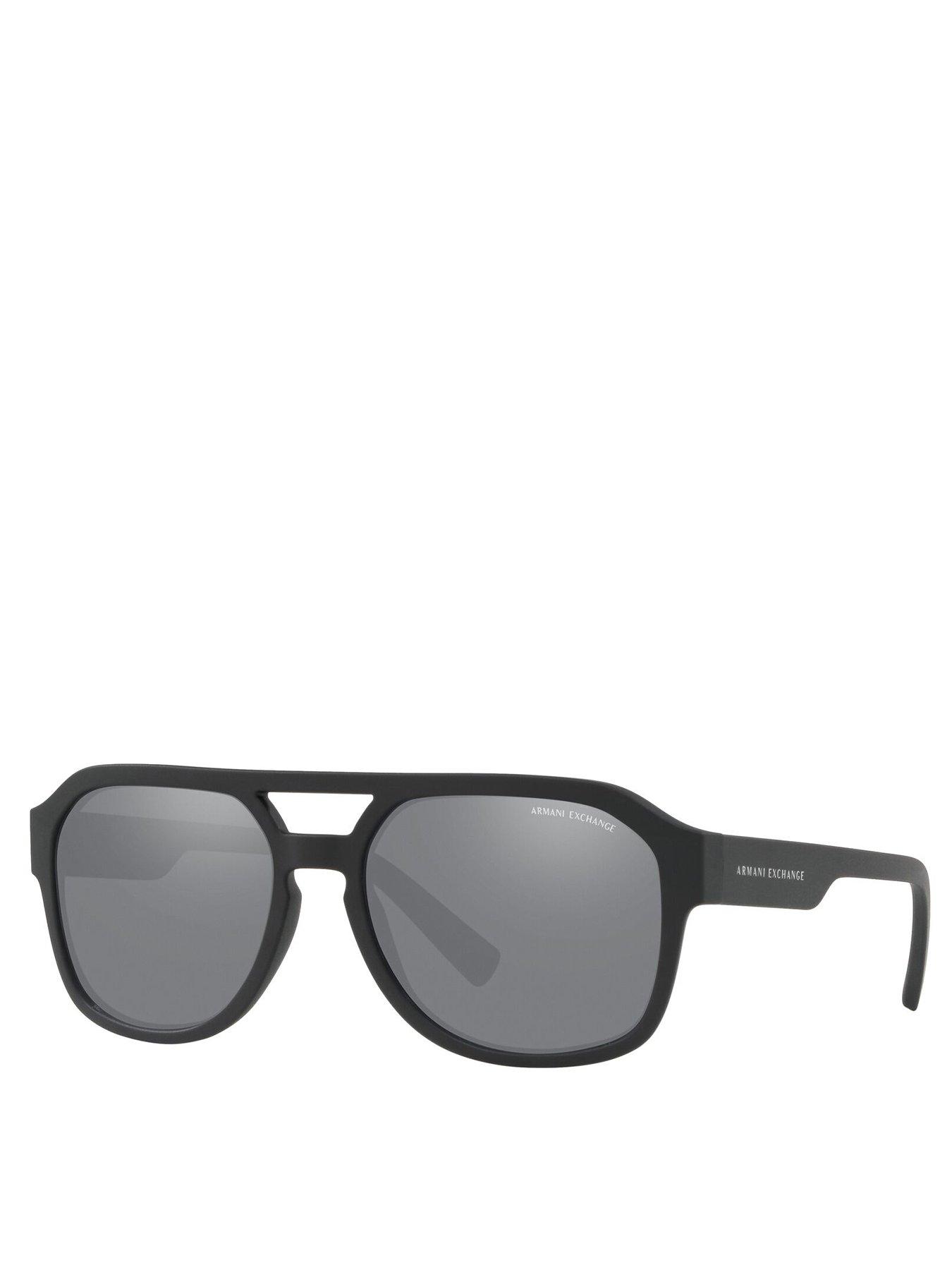  image of armani-exchange-0ax4074s-rectangle-sunglasses-black