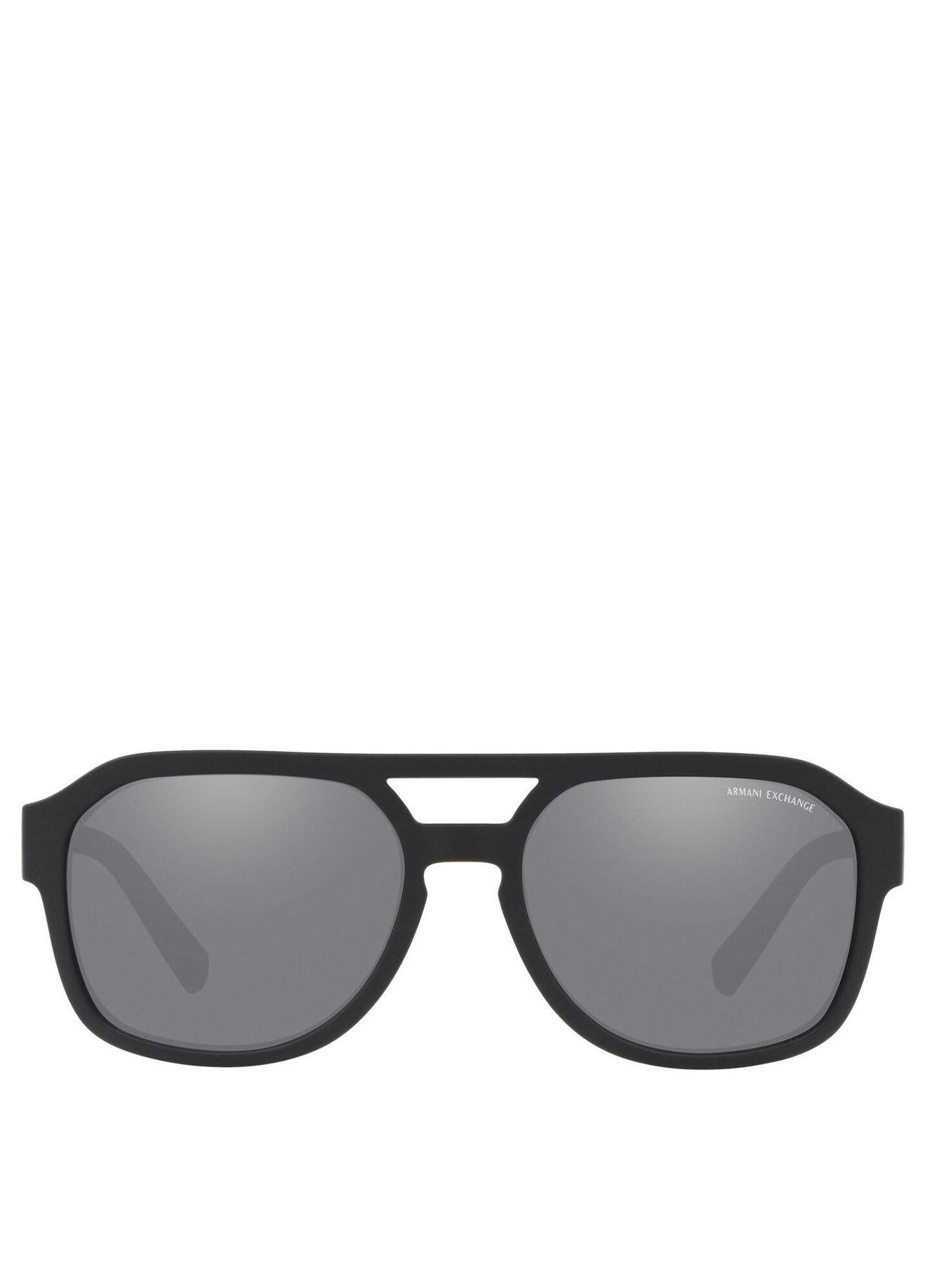  image of armani-exchange-0ax4074s-rectangle-sunglasses-black