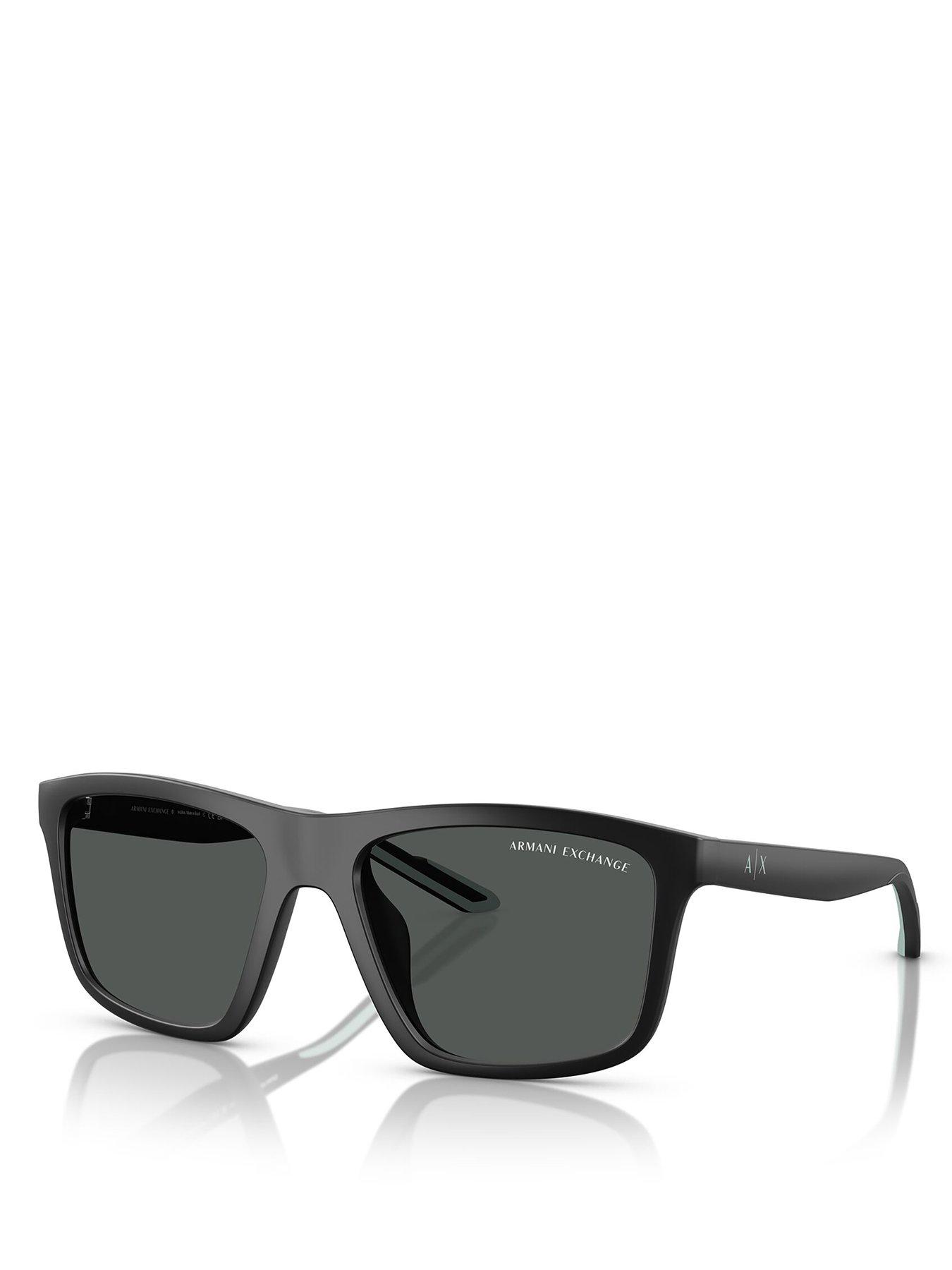 Image 1 of 4 of Armani Exchange 0Ax4149Su Square Sunglasses- Black