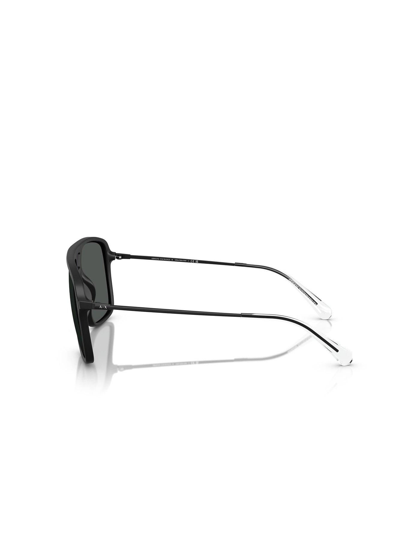 Image 2 of 4 of Armani Exchange Pilot Sunglasses - Black