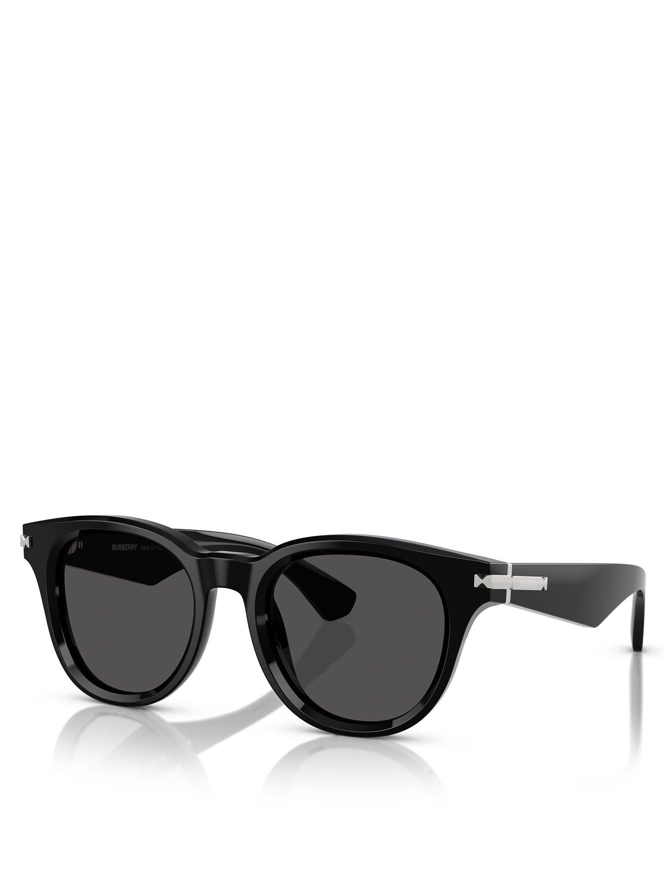 Image 1 of 4 of Burberry Round Sunglasses - Black