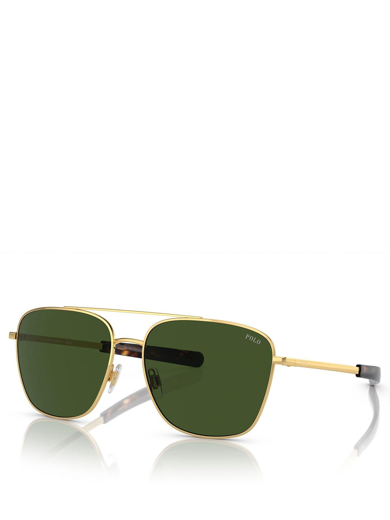 undefined 0Ph3147 Pilot Sunglasses- Gold/Black
