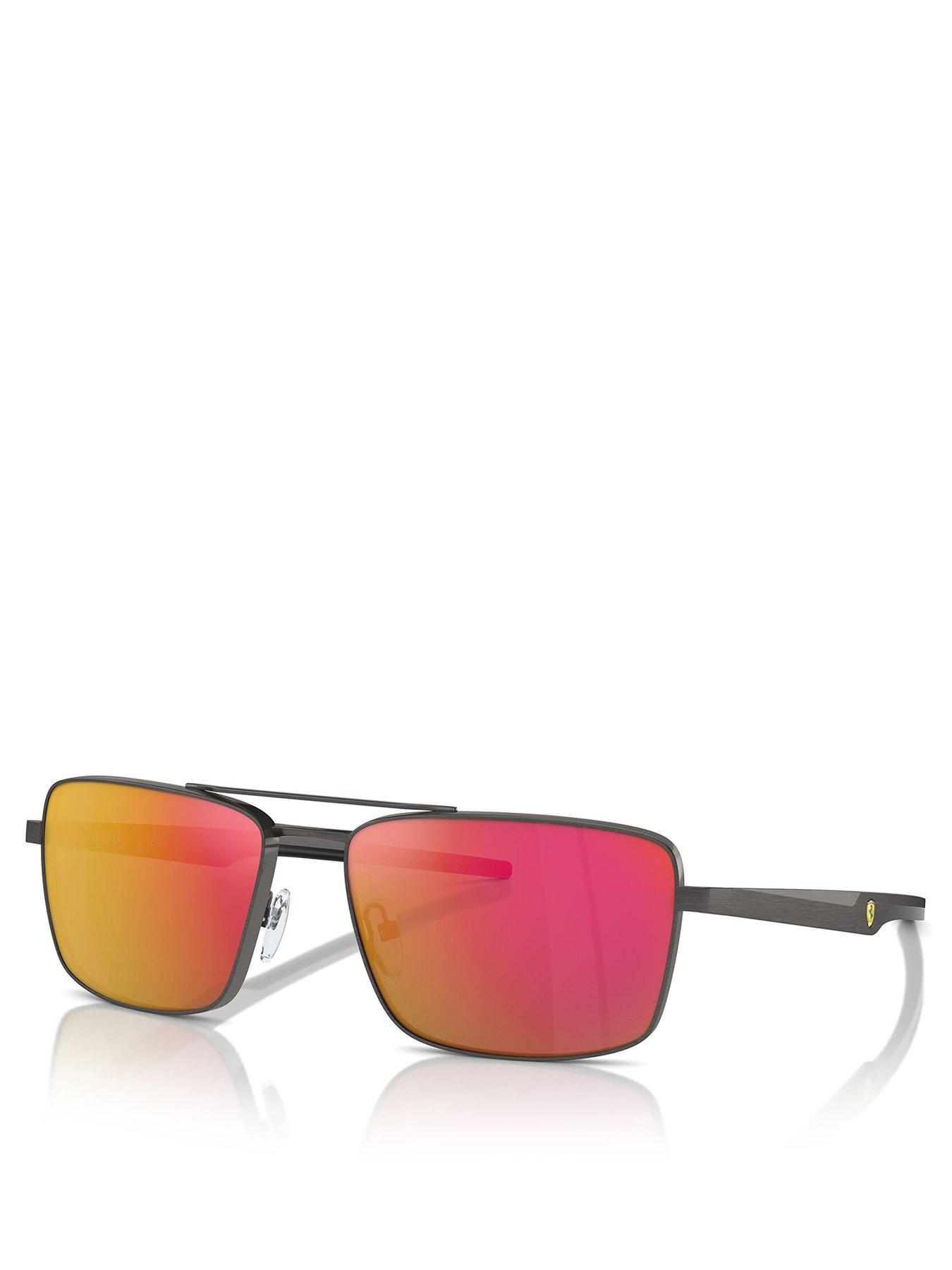 Image 1 of 4 of Ferrari Scuderia 0Fz5001 Rectangle Sunglasses- Black