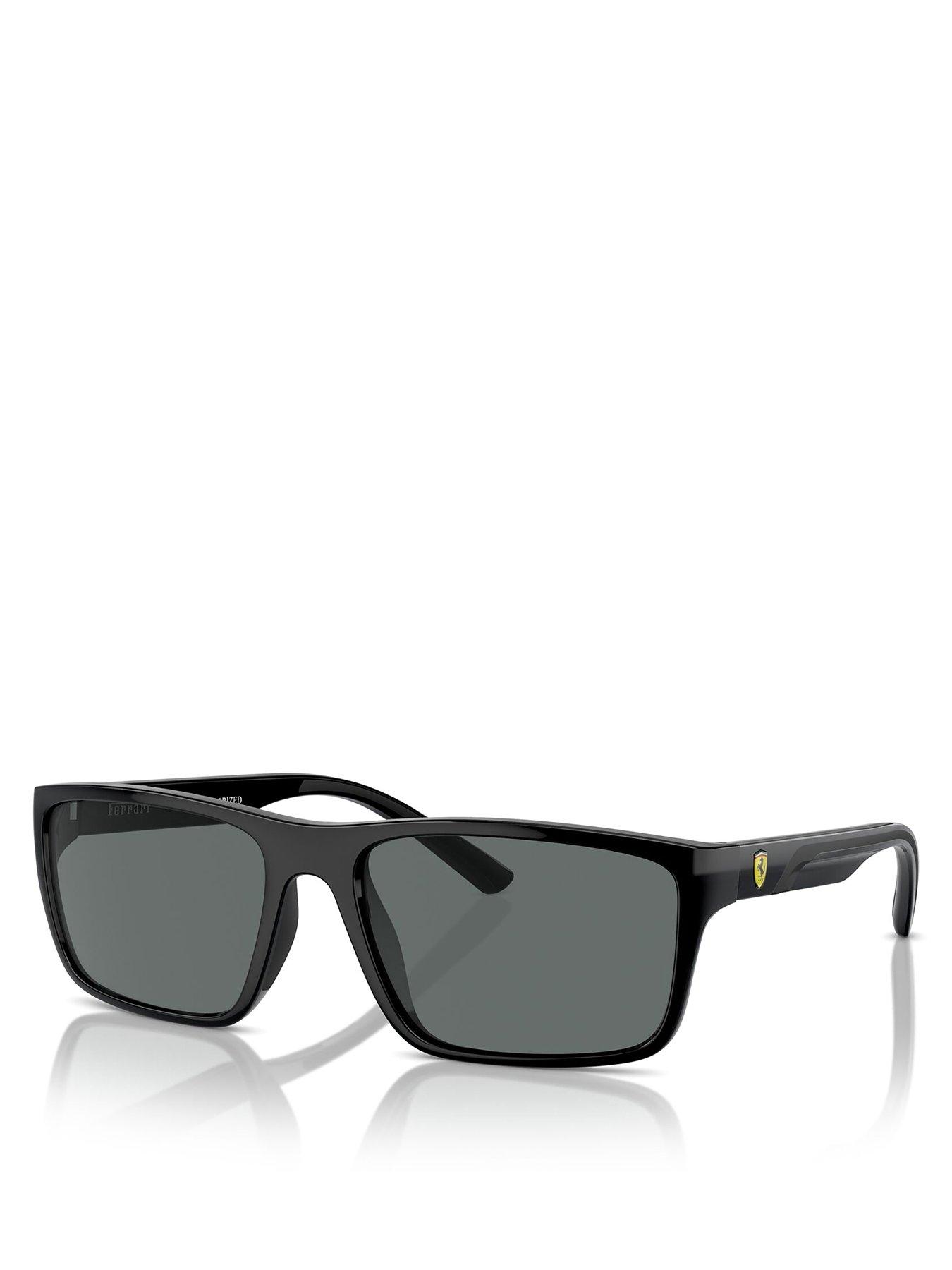 Image 1 of 4 of Ferrari Scuderia 0Fz6003U Rectangle Sunglasses- Black