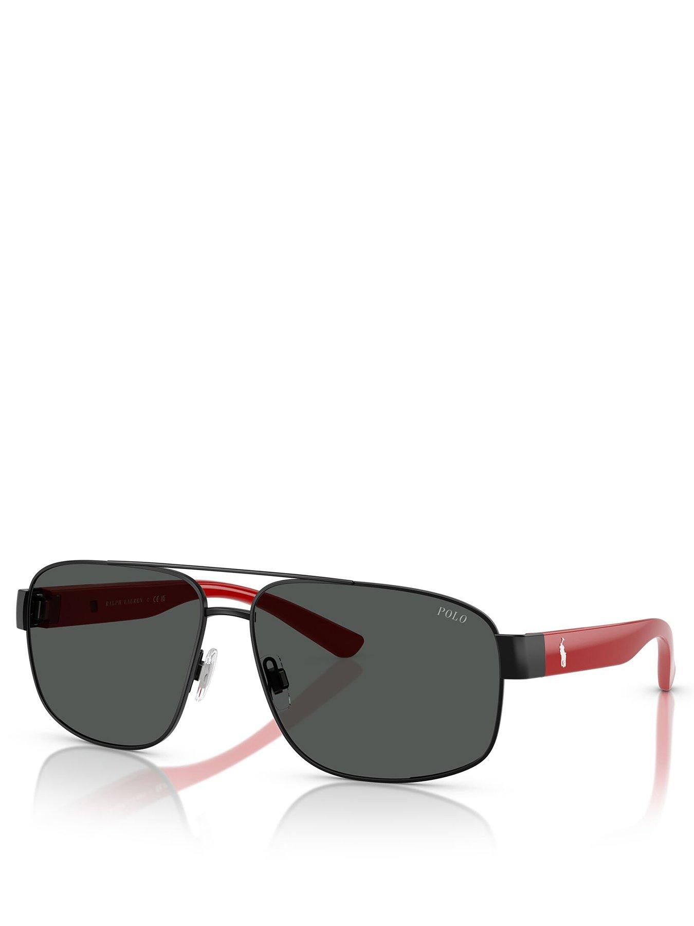 undefined 0Ph3156 Pilot Sunglasses- Black/Red