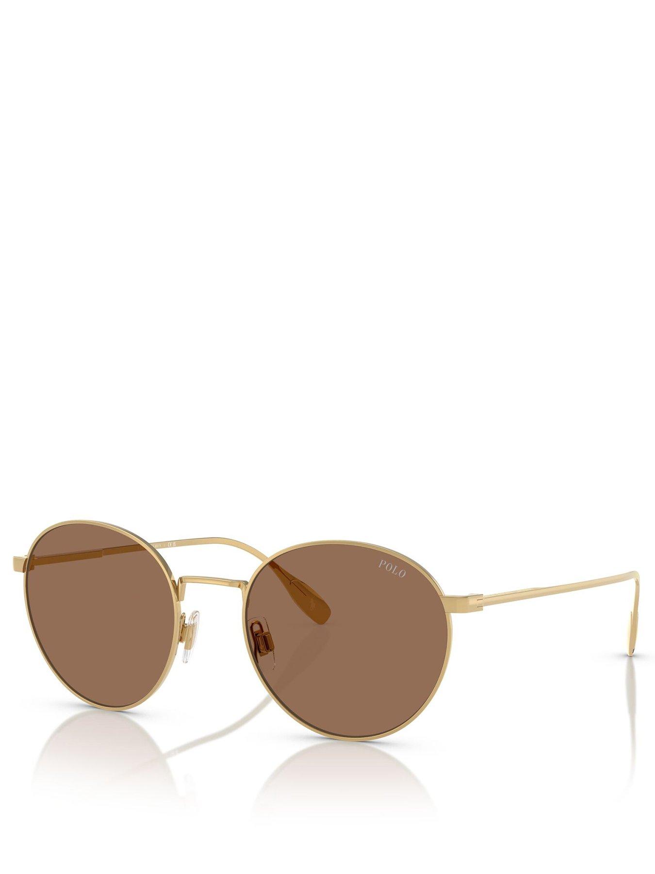 Polo Ralph Lauren 0Ph3158 Round Sunglasses- Gold