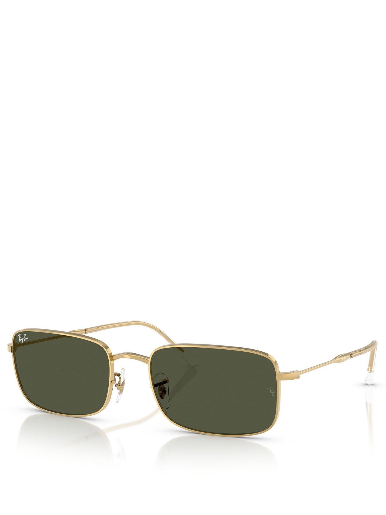  image of ray-ban-0rb3746-rectangle-sunglasses-gold