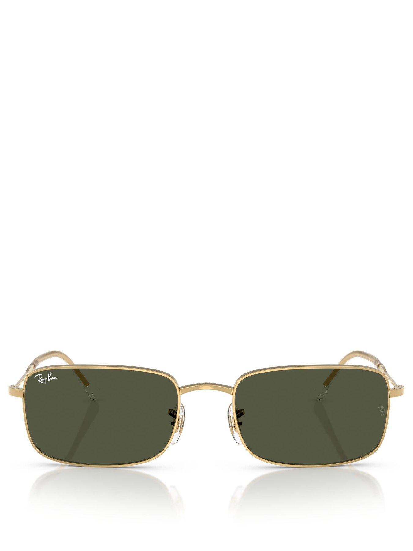  image of ray-ban-0rb3746-rectangle-sunglasses-gold
