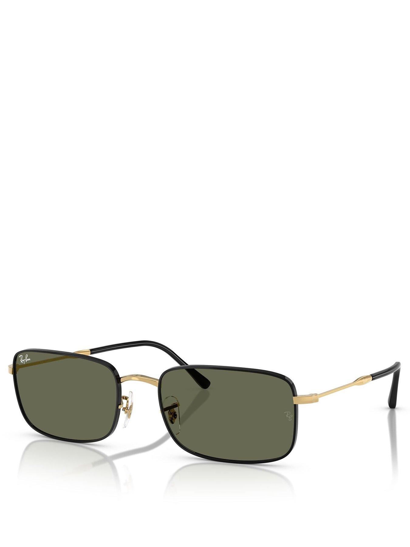  image of ray-ban-0rb3746-rectangle-sunglasses-blackgold
