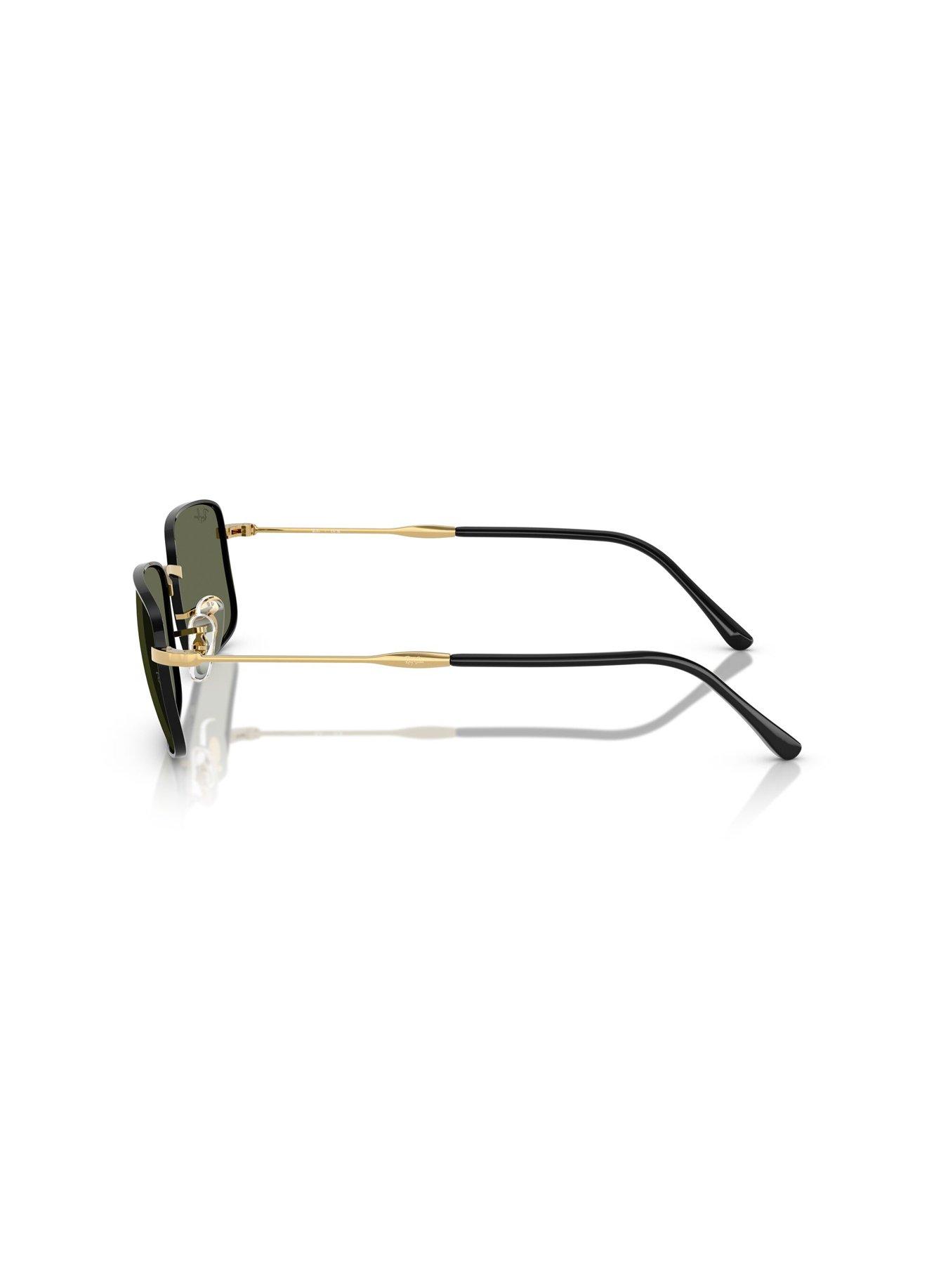  image of ray-ban-0rb3746-rectangle-sunglasses-blackgold