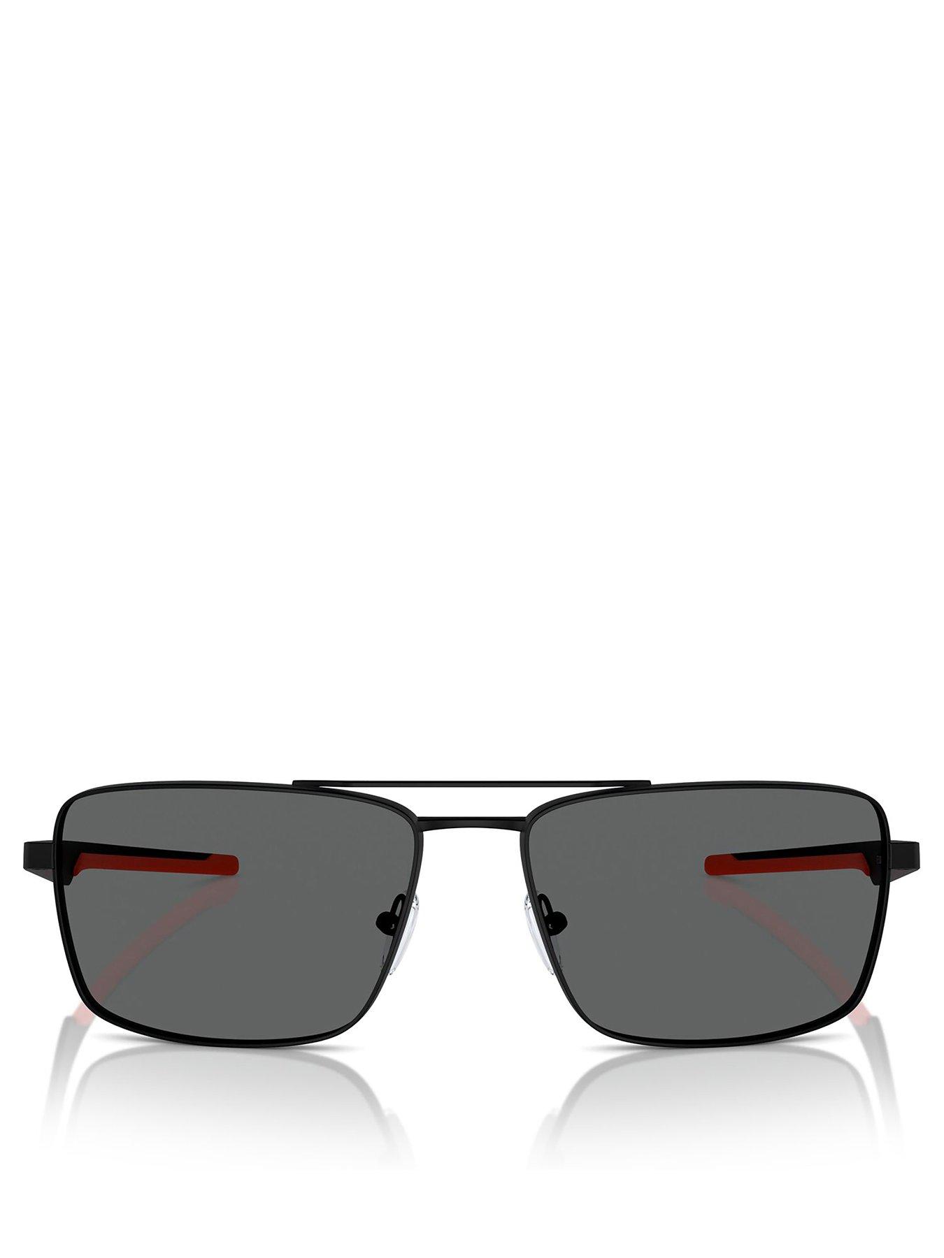 Image 3 of 4 of Ferrari Scuderia 0Fz5001 Rectangle Sunglasses- Black/Red