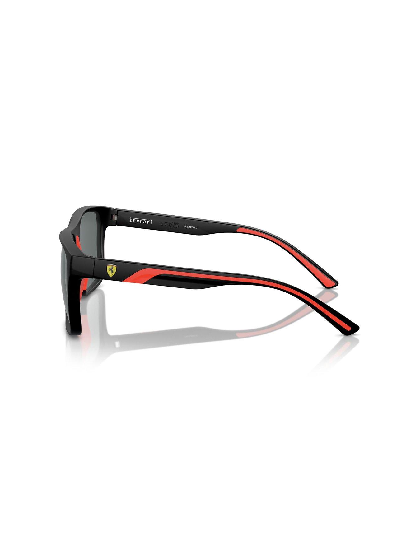 Image 2 of 4 of Ferrari Scuderia FZ6002U Square Sunglasses- Black/Red