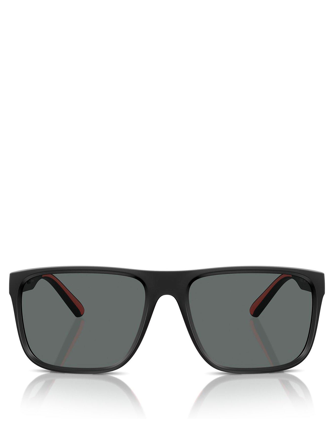 Image 3 of 4 of Ferrari Scuderia FZ6002U Square Sunglasses- Black/Red