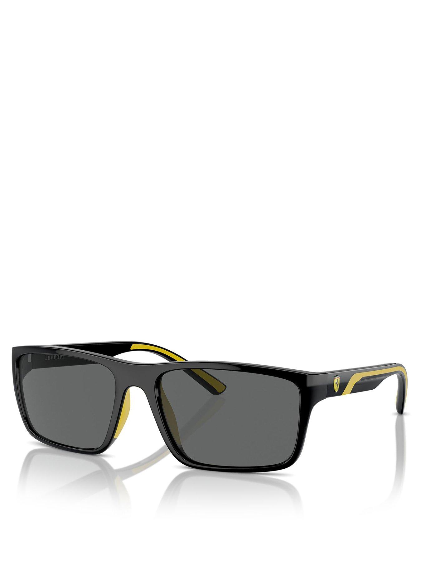 image of ferrari-scuderia-0fz6003u-rectangle-sunglasses-blackyellow