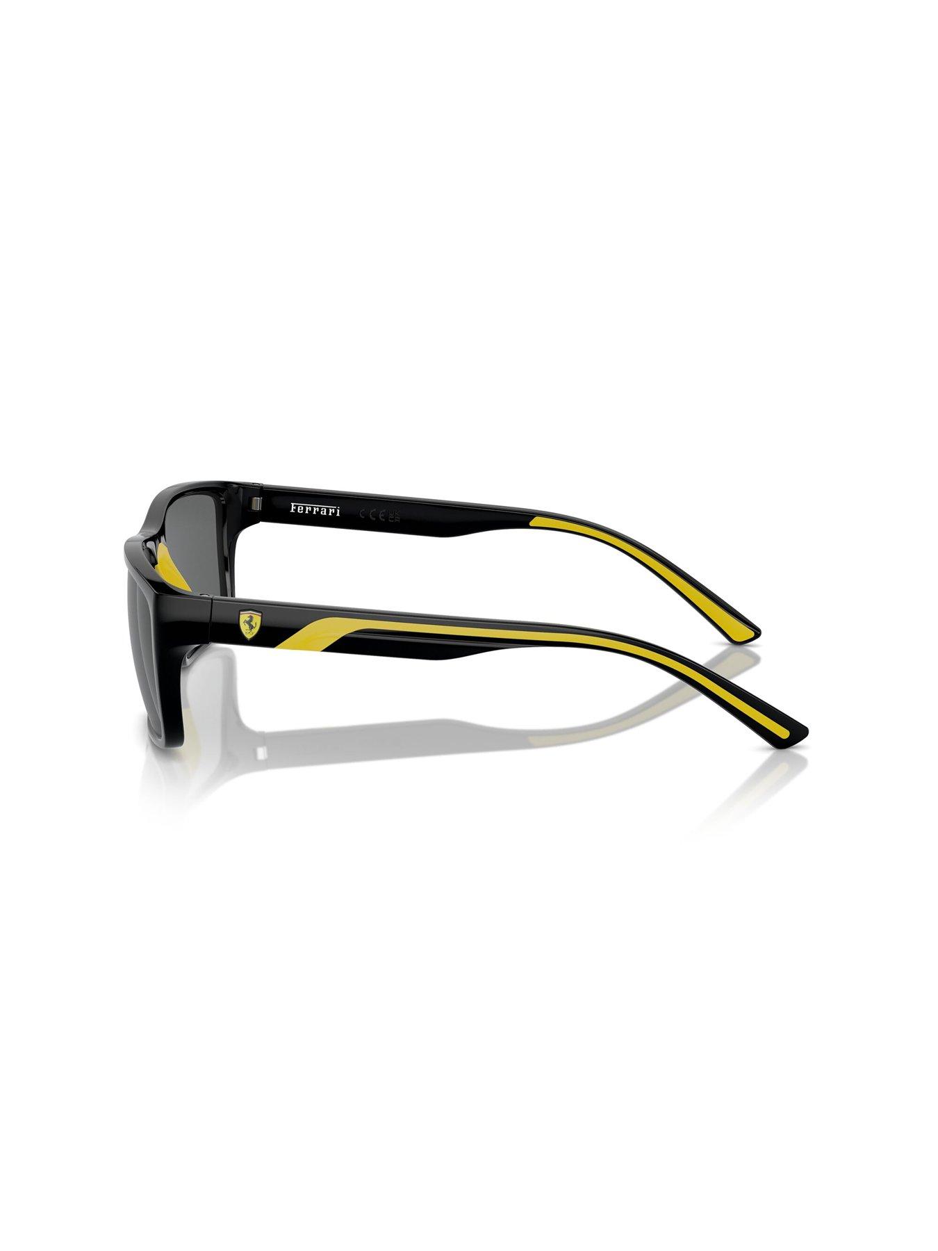  image of ferrari-scuderia-0fz6003u-rectangle-sunglasses-blackyellow