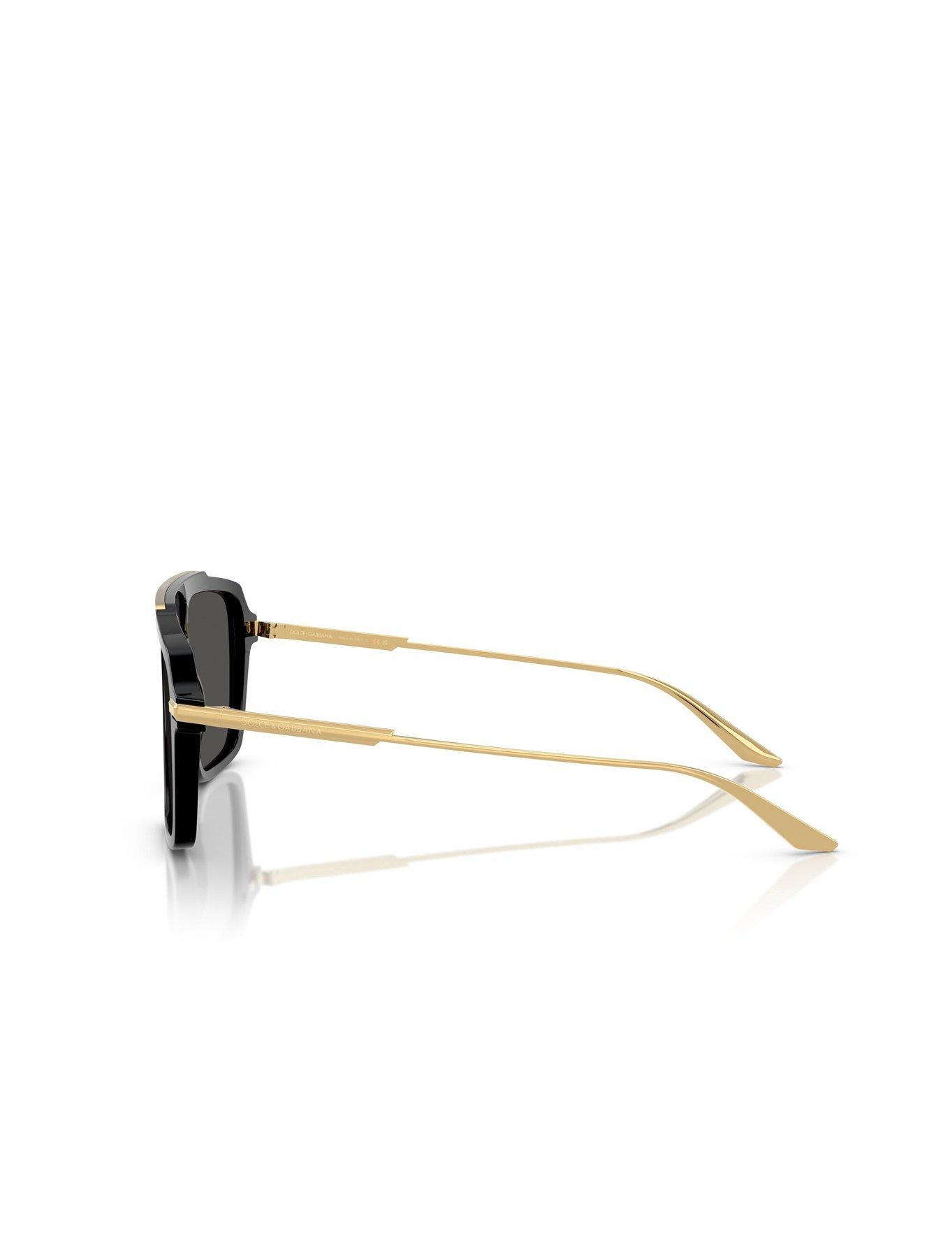Image 2 of 4 of Dolce & Gabbana Pilot Sunglasses - Black/Gold