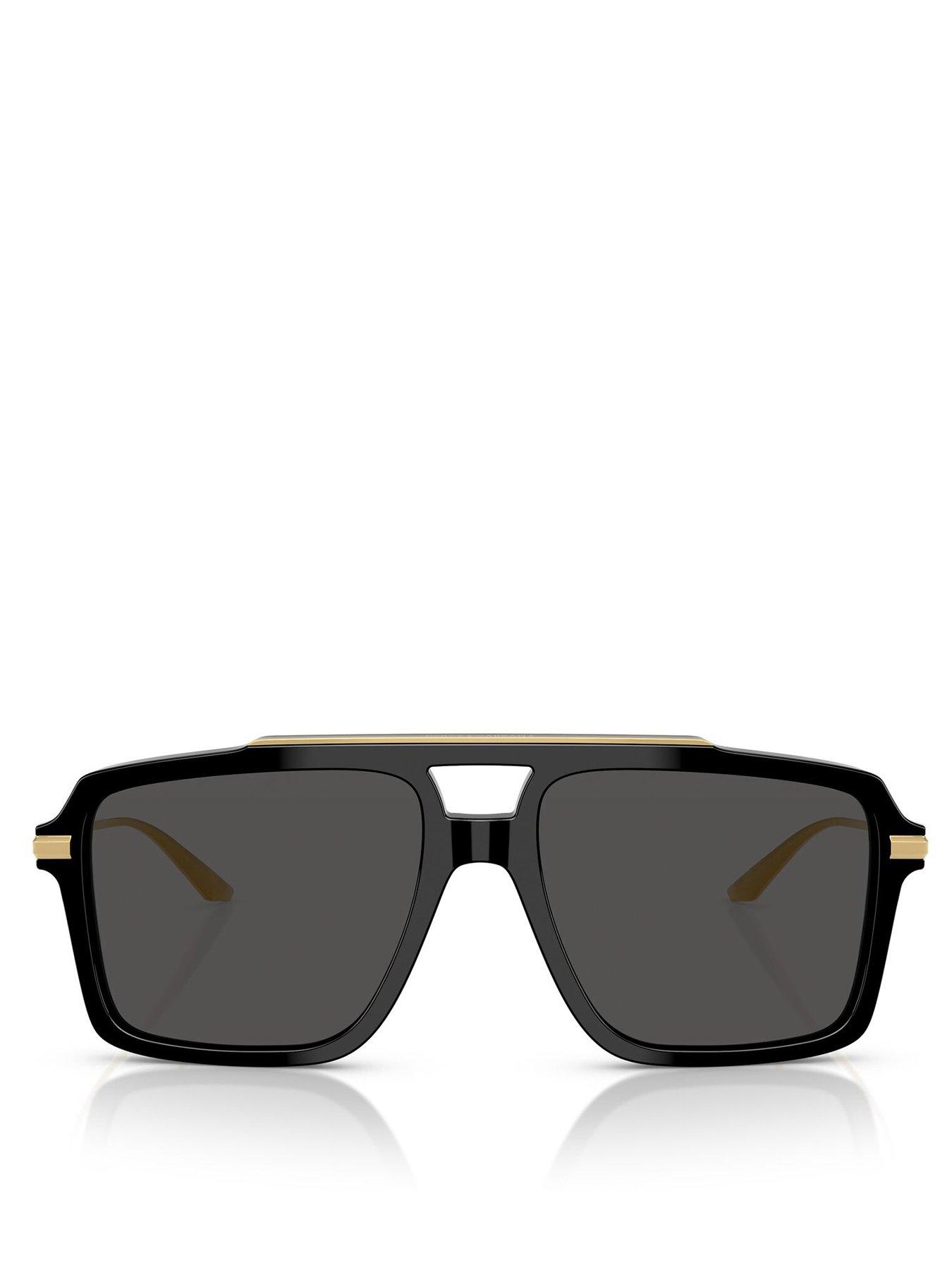 Image 3 of 4 of Dolce & Gabbana Pilot Sunglasses - Black/Gold