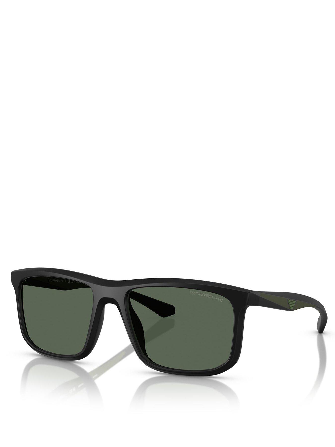 Image 1 of 4 of Emporio Armani Square Sunglasses- Black
