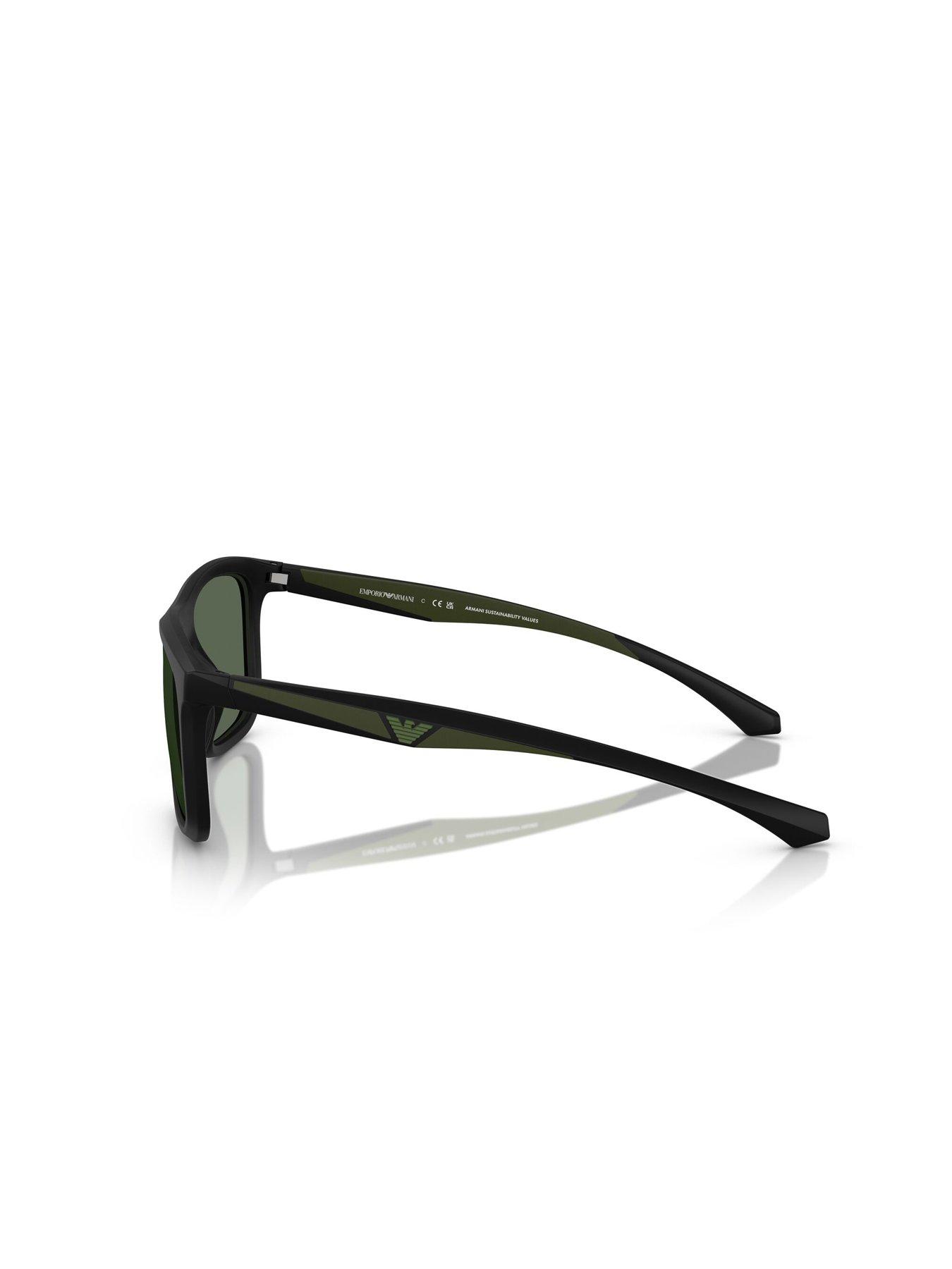 Image 2 of 4 of Emporio Armani Square Sunglasses- Black