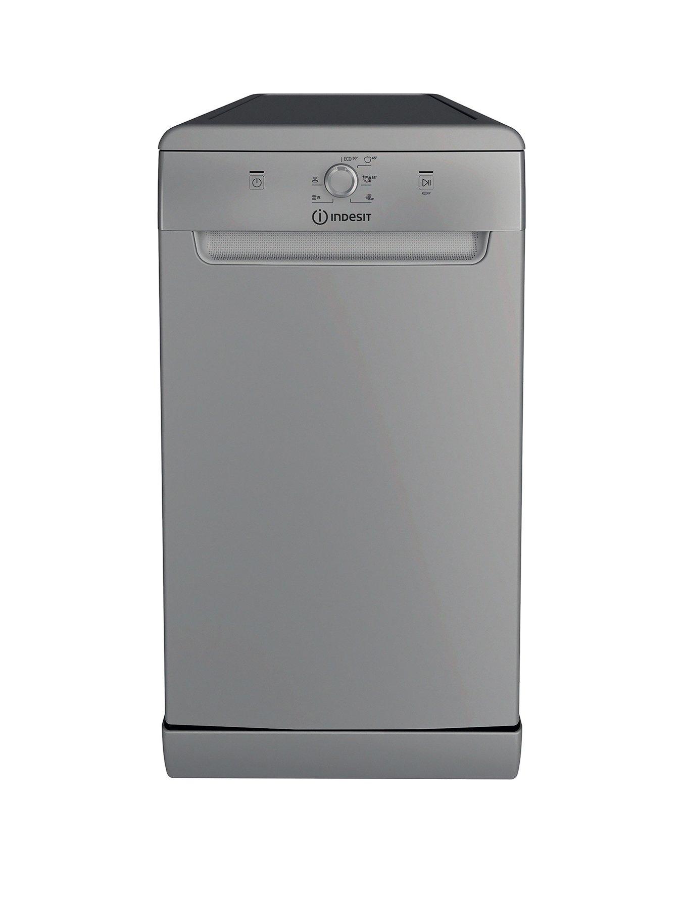 Indesit IN2FE10CS90SUK Freestanding Slimline Dishwasher - Silver