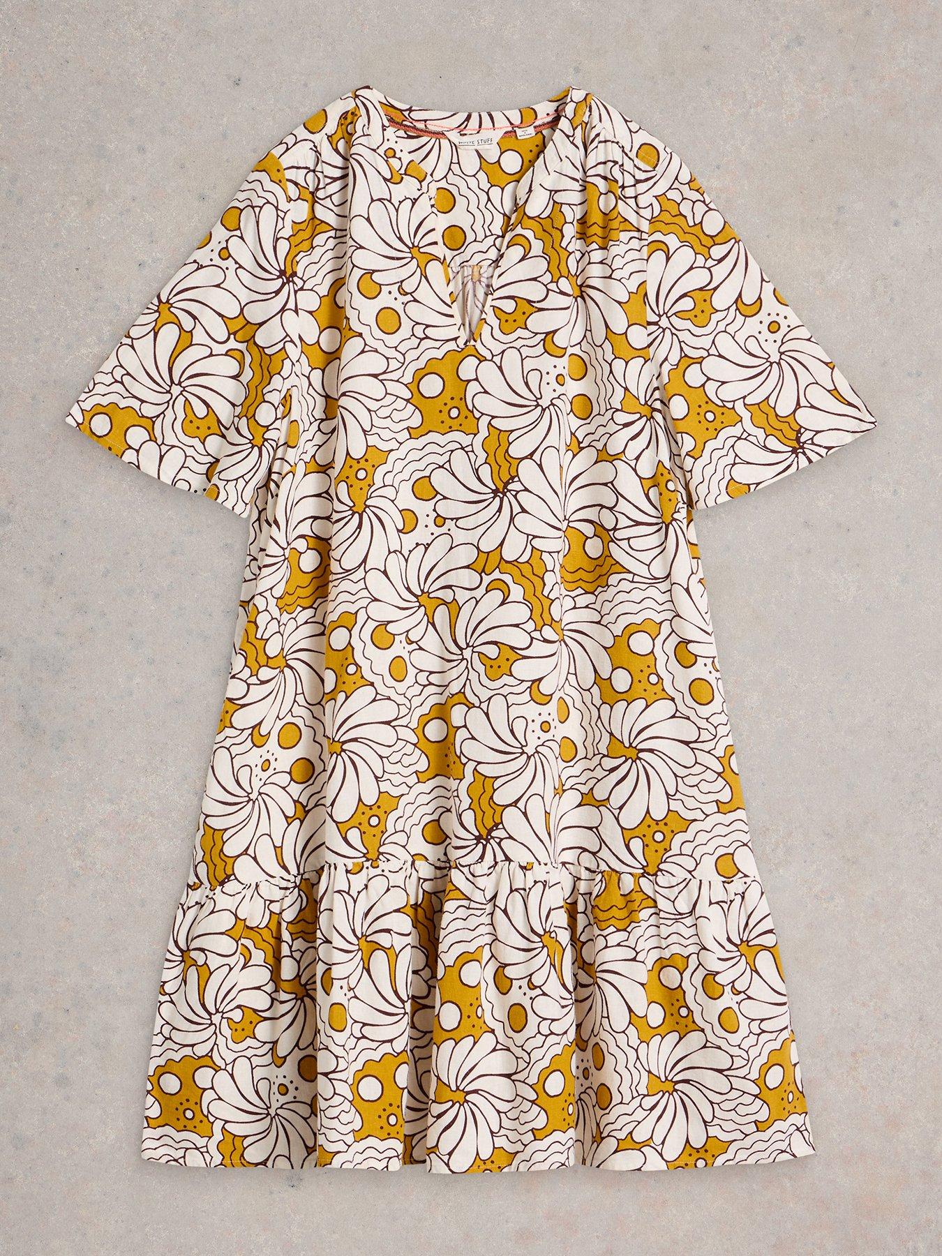  image of white-stuff-otto-linen-blend-dress
