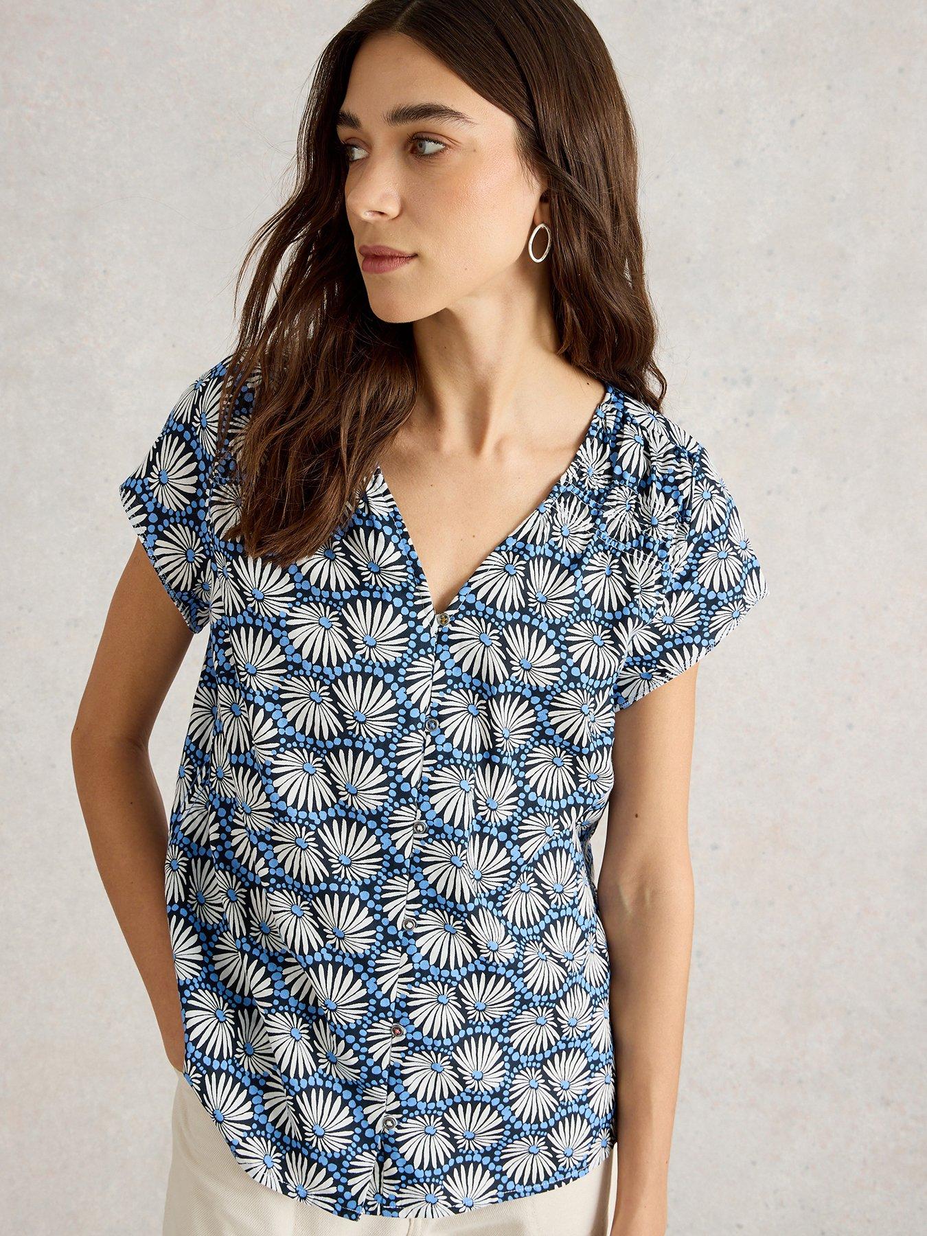 undefined Rae Cotton Top - Blue