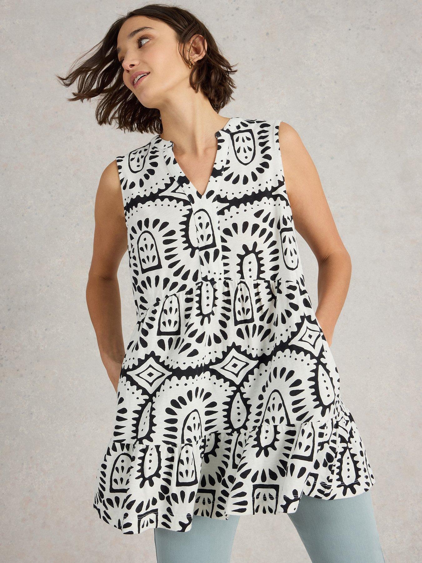 undefined Macie Sleeveless Tunic - White