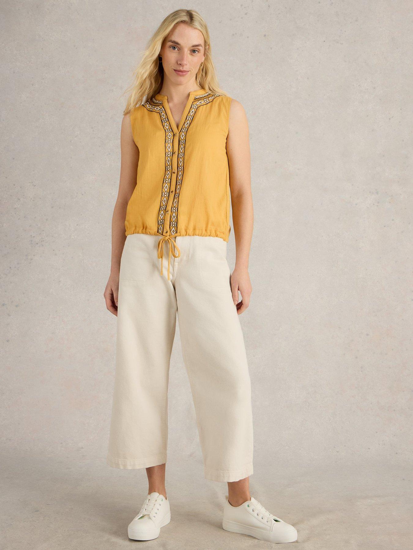  image of white-stuff-tulip-mix-sleeveless-shirt