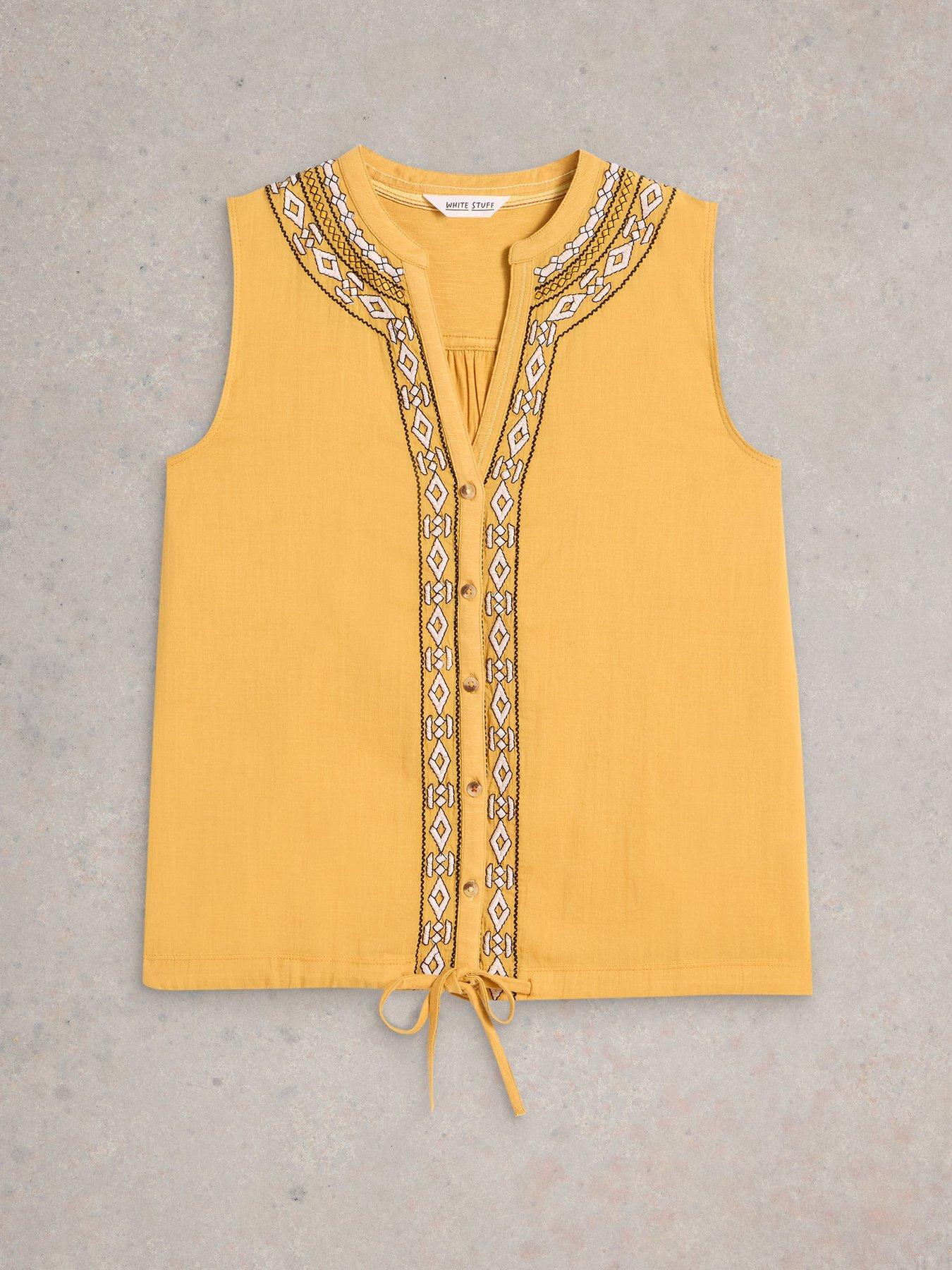  image of white-stuff-tulip-mix-sleeveless-shirt