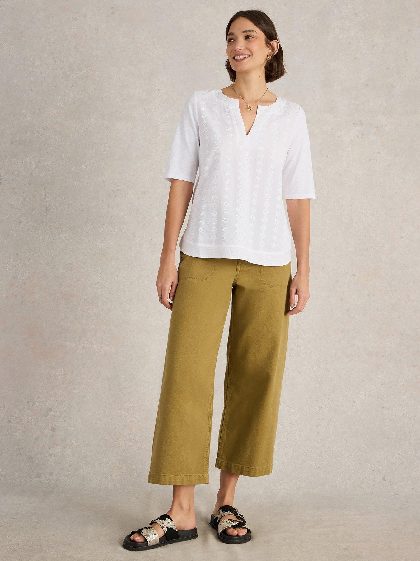 Image 1 of 6 of White Stuff Weaver Notch Neck Top