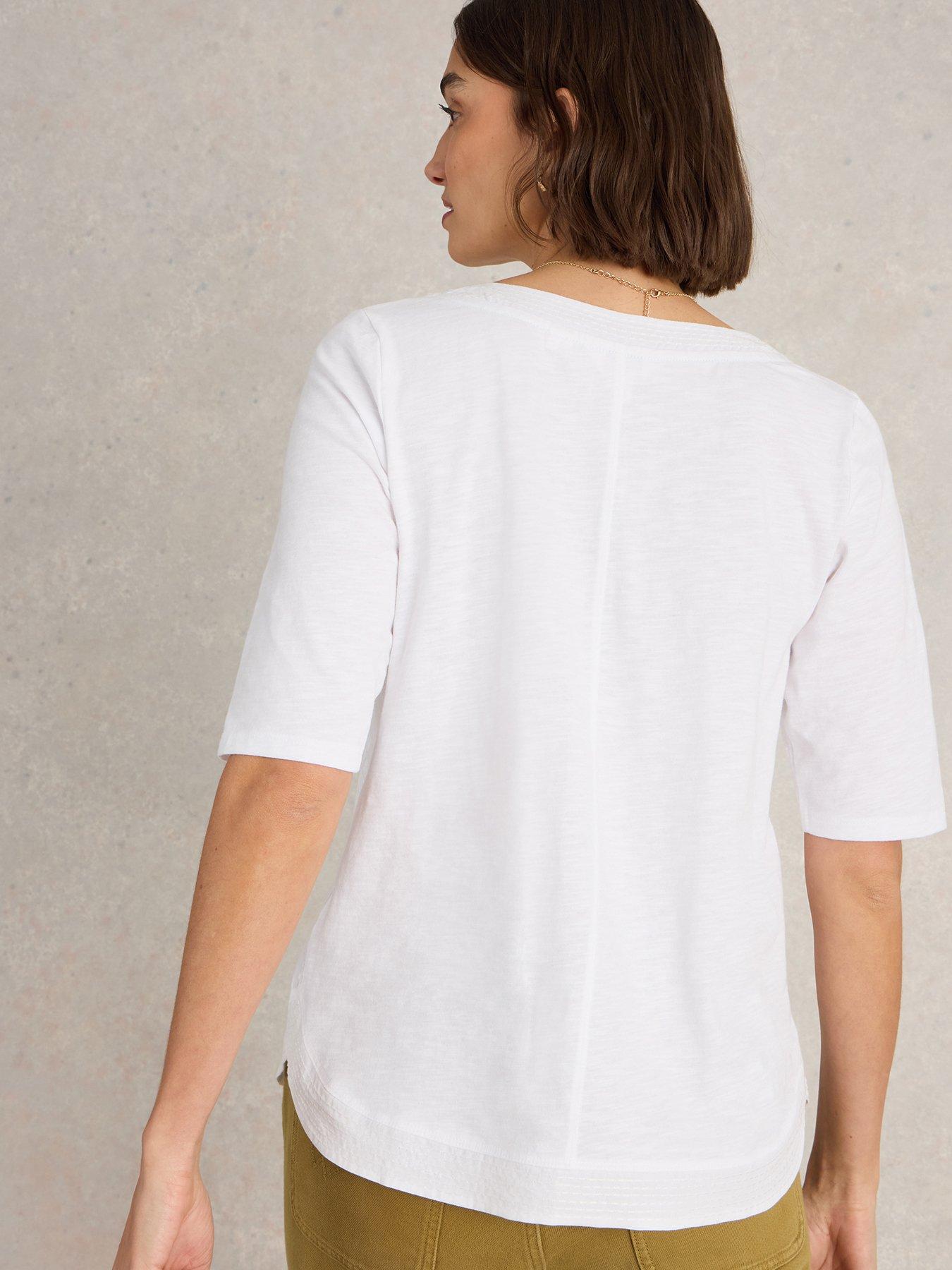 Image 2 of 6 of White Stuff Weaver Notch Neck Top