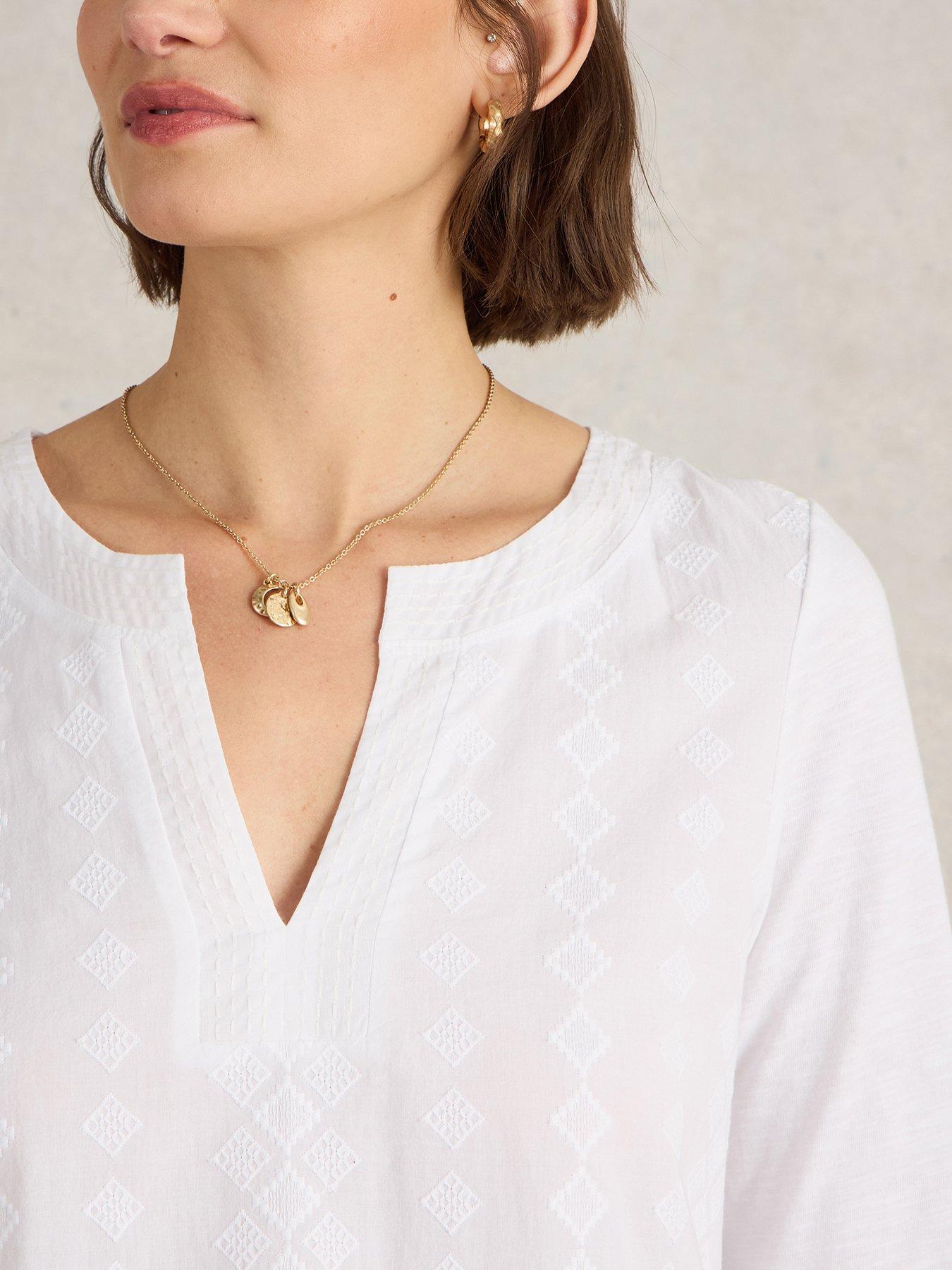Image 4 of 6 of White Stuff Weaver Notch Neck Top