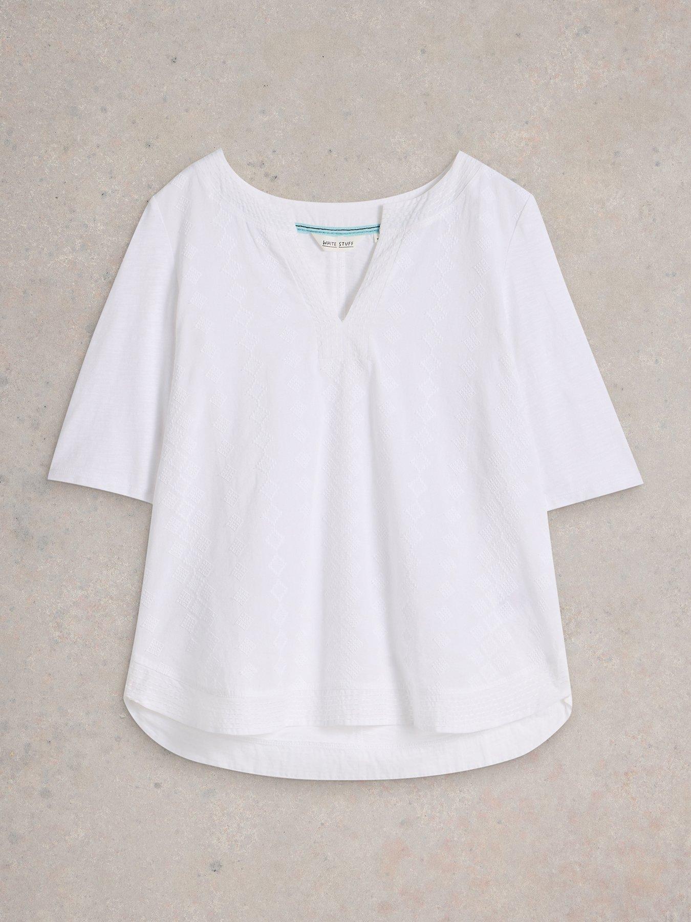 Image 5 of 6 of White Stuff Weaver Notch Neck Top