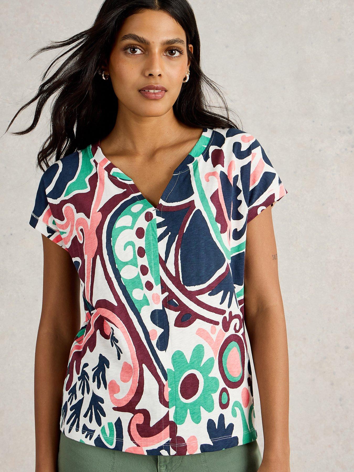  image of white-stuff-nelly-notch-neck-tee