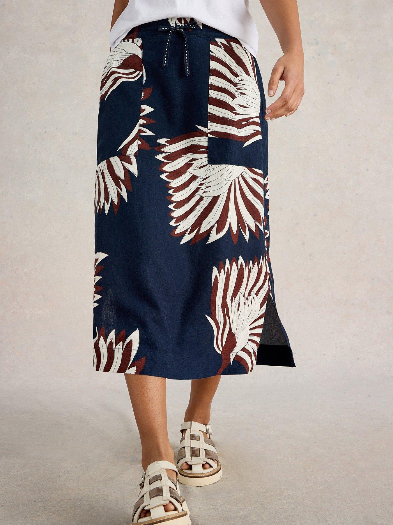 undefined Elle Linen Blend Skirt
