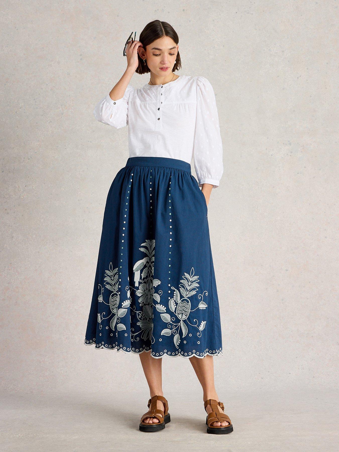  image of white-stuff-calypso-embroidered-skirt