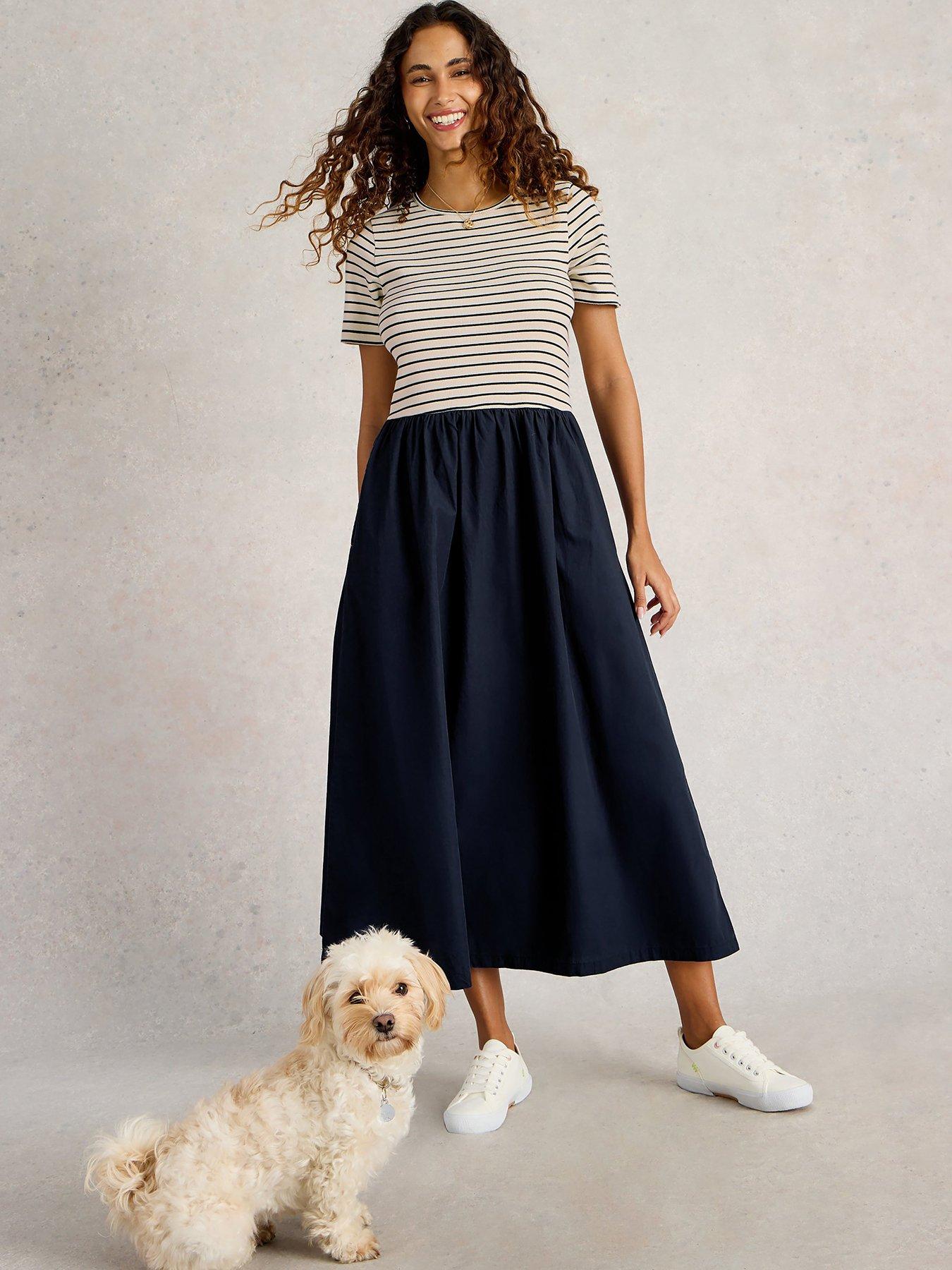 Image 1 of 1 of White Stuff Shay Poplin Midi Dress