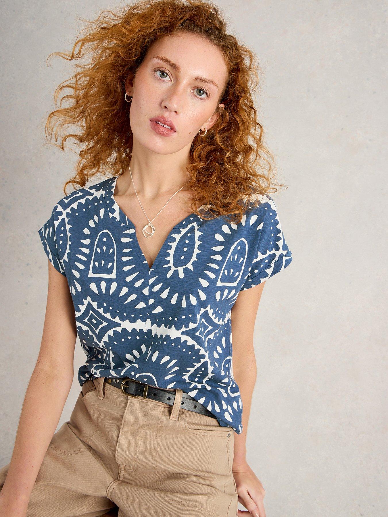  image of white-stuff-nelly-notch-neck-tee