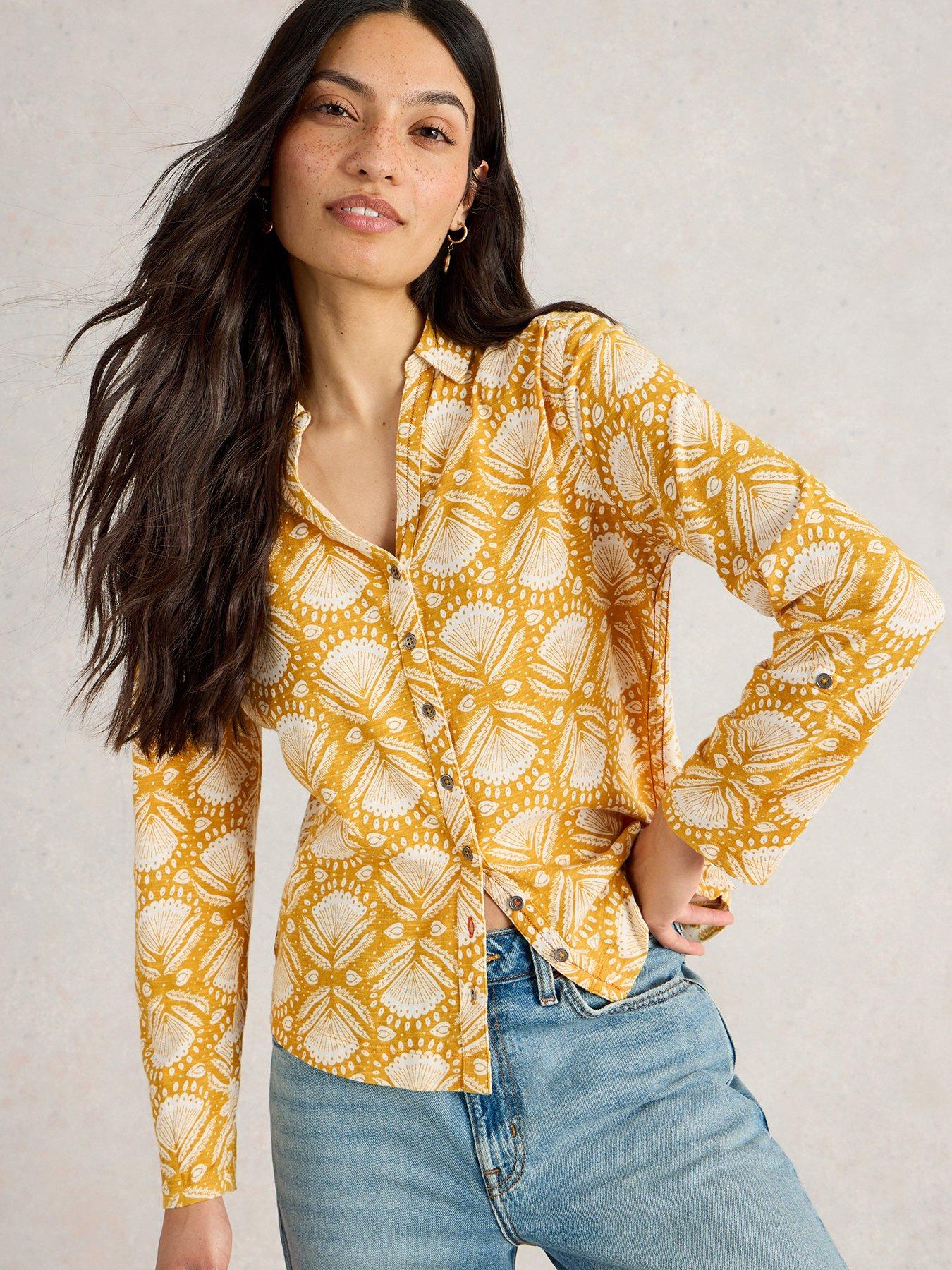  image of white-stuff-annie-jersey-shirt-chartreuse