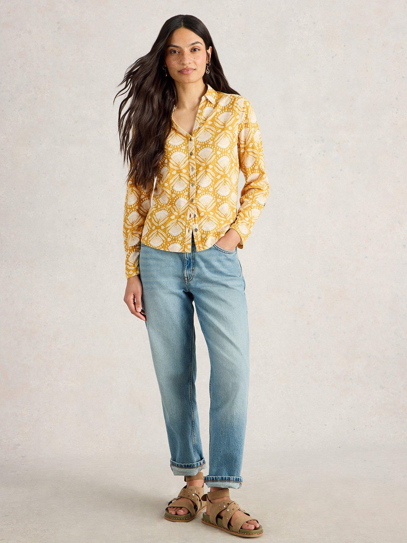  image of white-stuff-annie-jersey-shirt-chartreuse