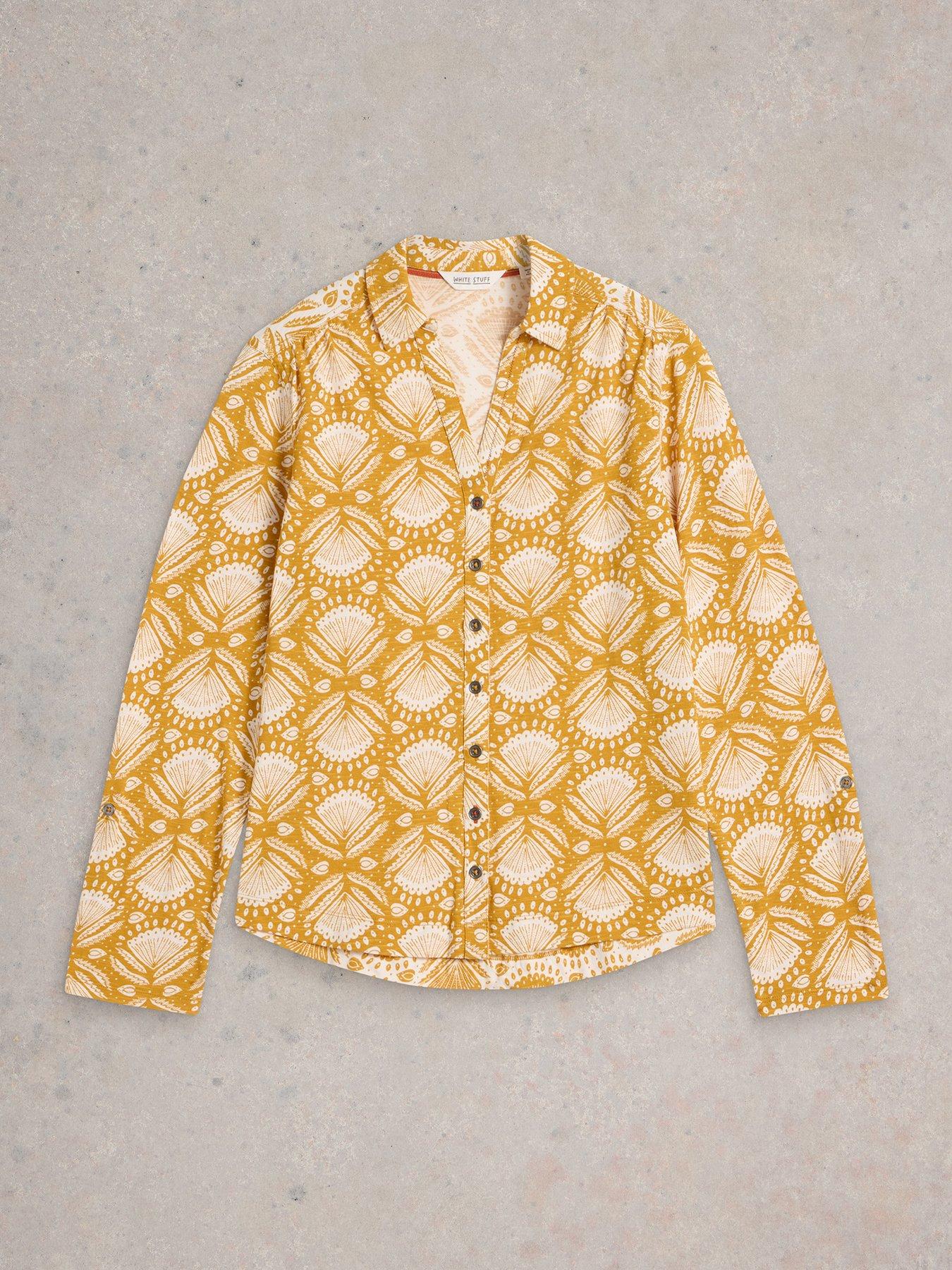  image of white-stuff-annie-jersey-shirt-chartreuse