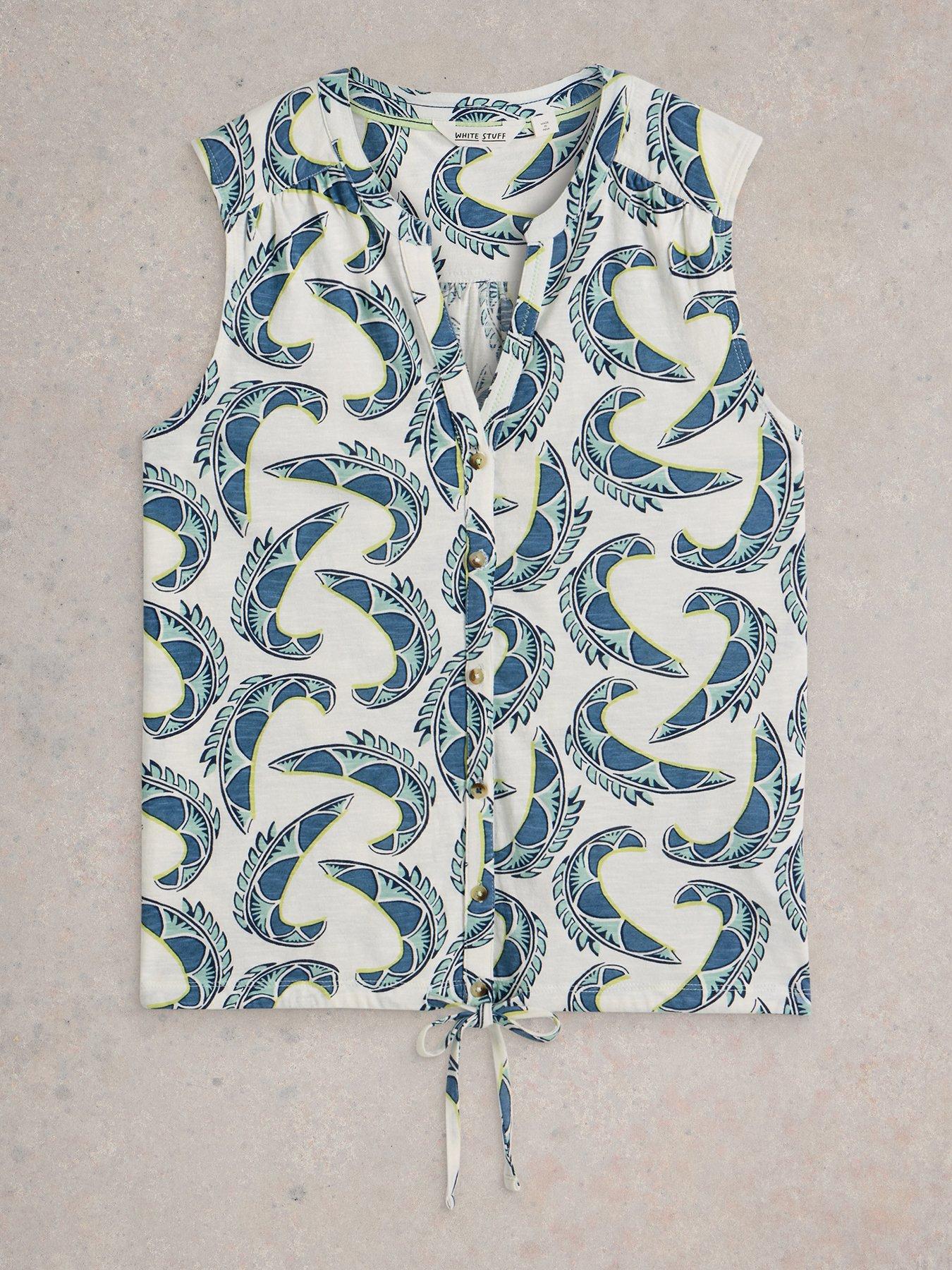  image of white-stuff-tulip-sleeveless-shirt
