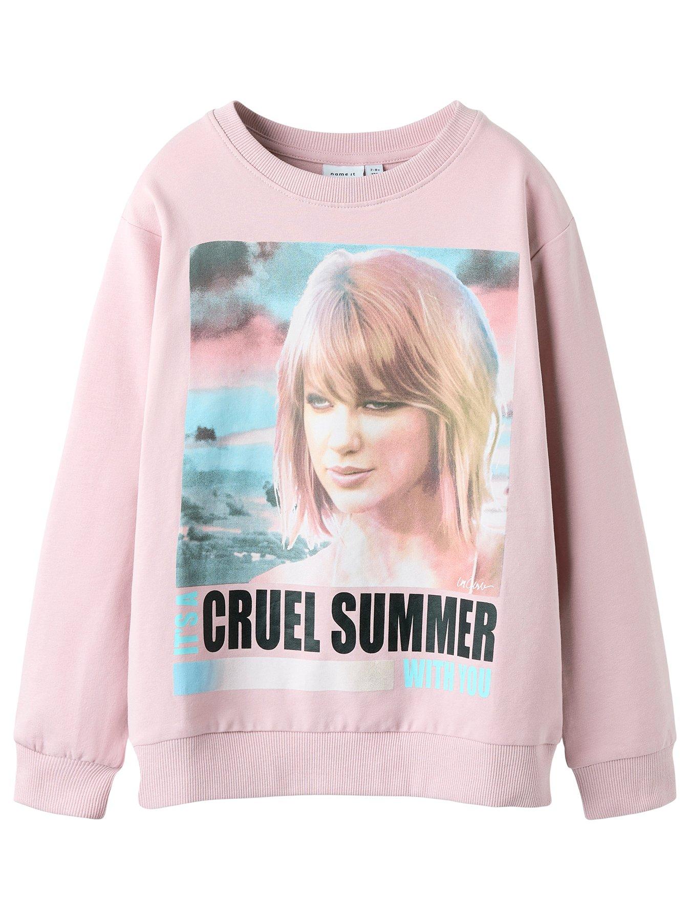  image of name-it-girls-cruel-summer-taylor-swift-sweatshirt-pink