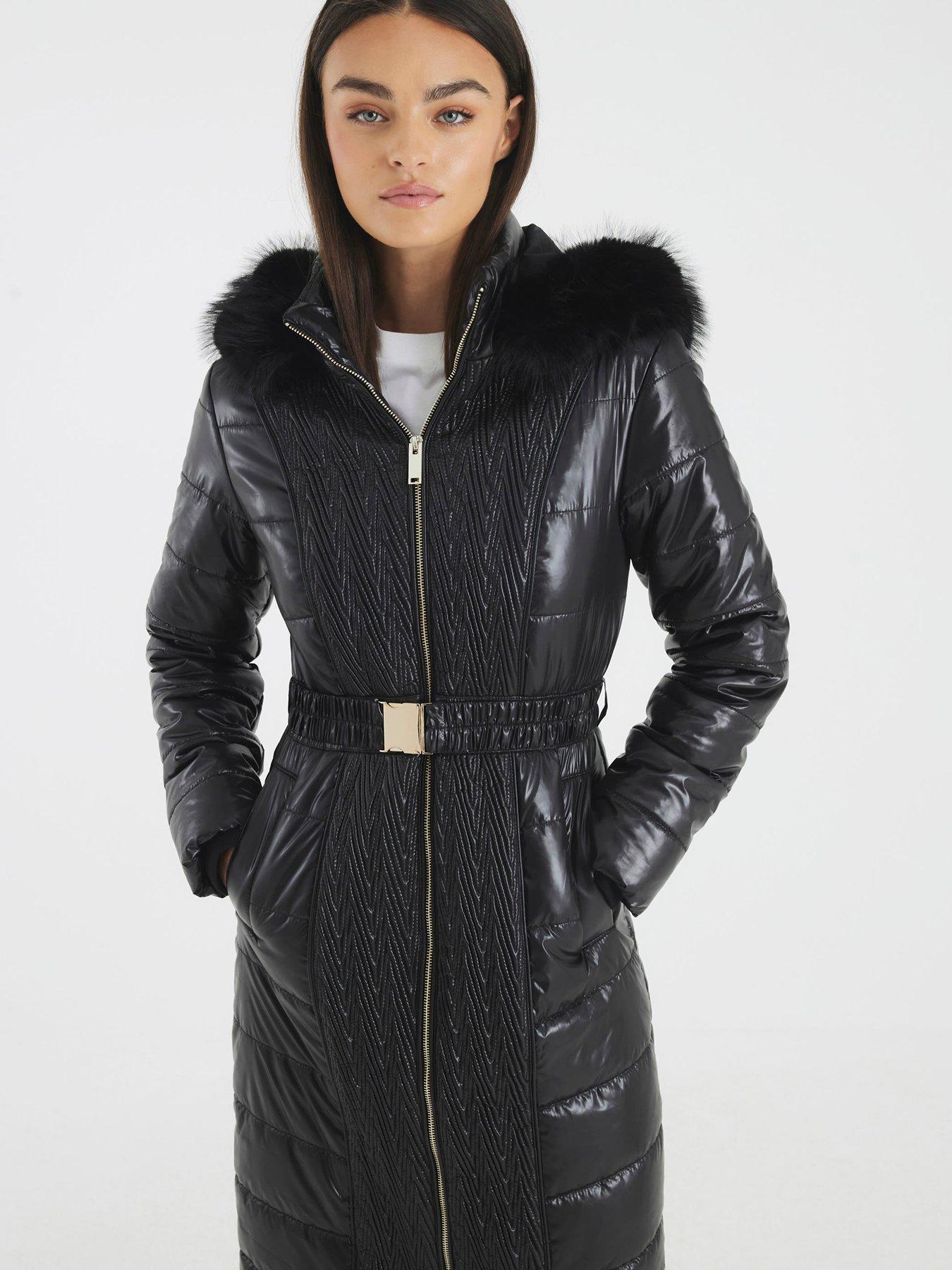 Image 4 of 4 of River Island Slim Padded Jacket - Black
