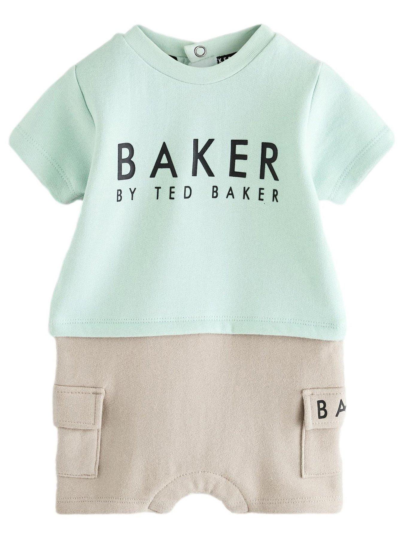 front image of ted-baker-baby-romper-green