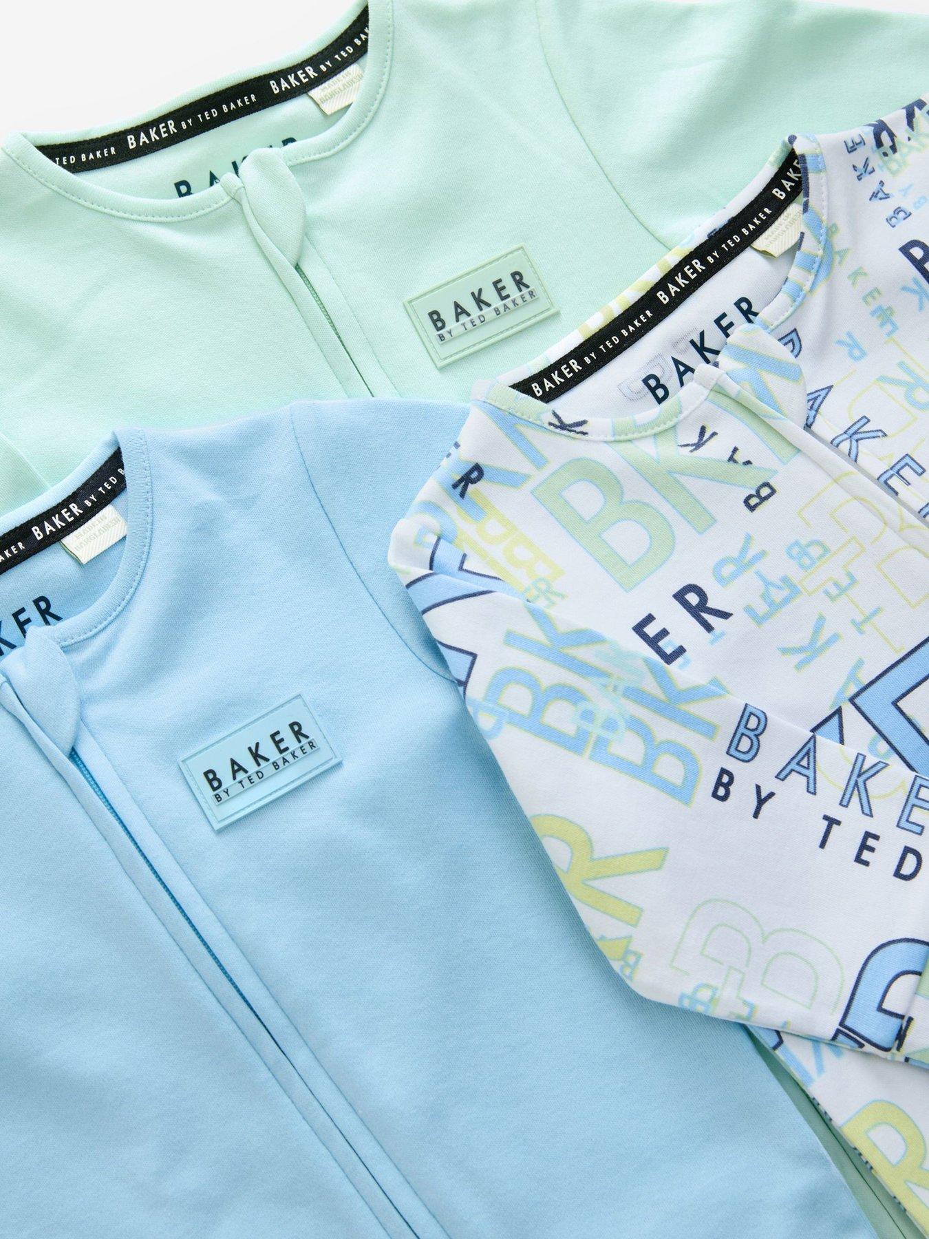 stillFront image of ted-baker-baby-3-pack-sleepsuit-multi