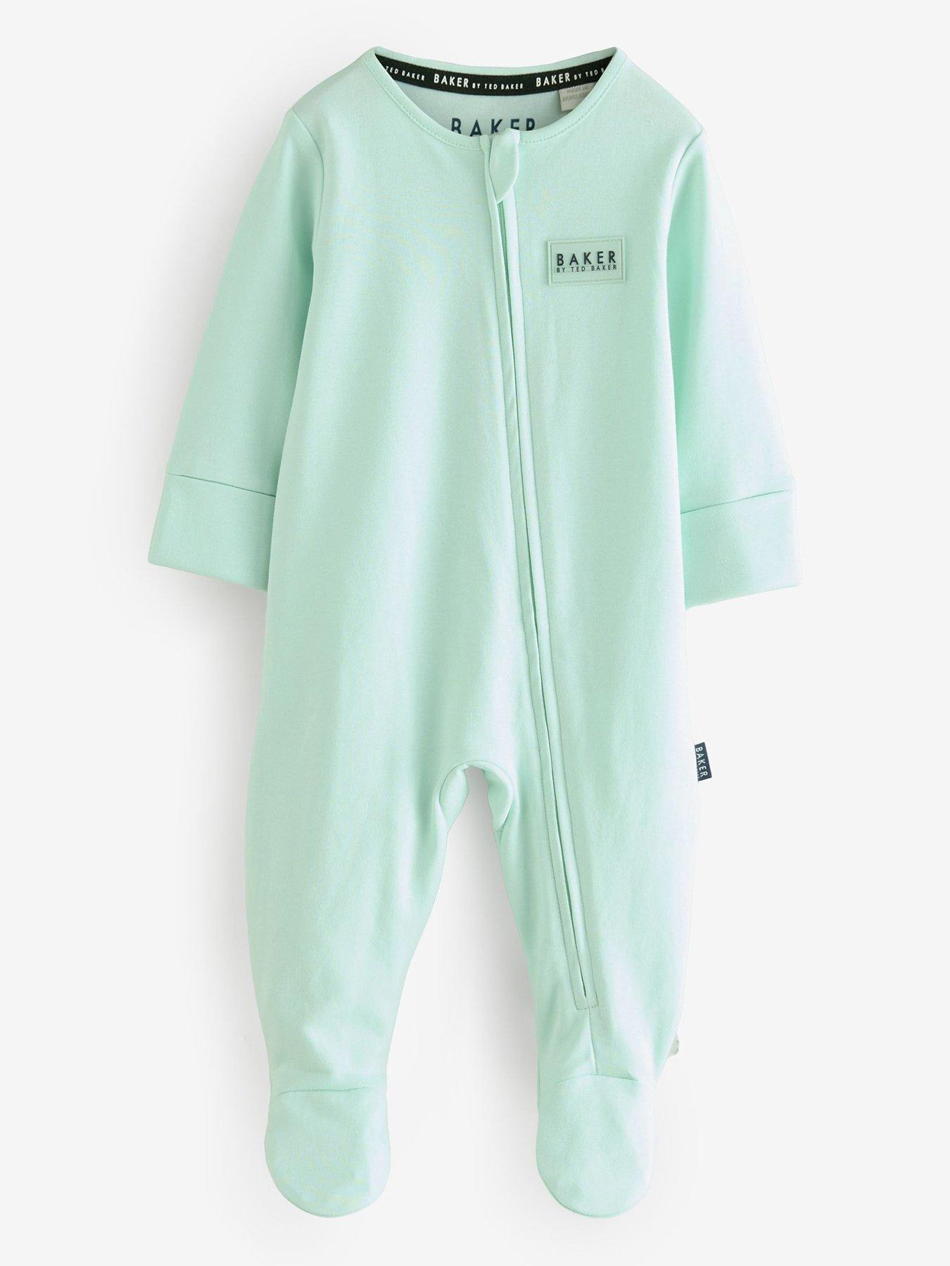  image of ted-baker-baby-3-pack-sleepsuit-multi