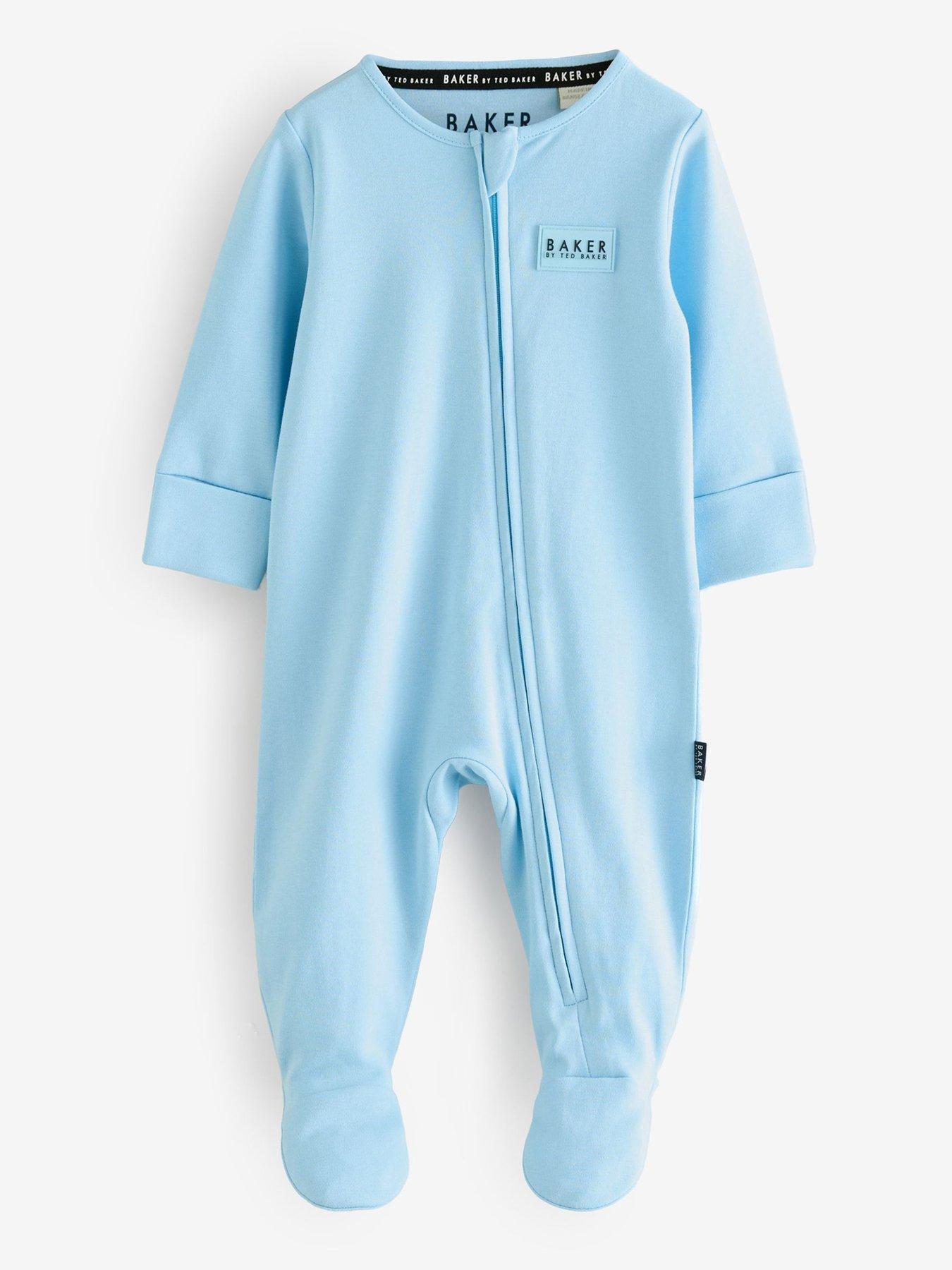  image of ted-baker-baby-3-pack-sleepsuit-multi